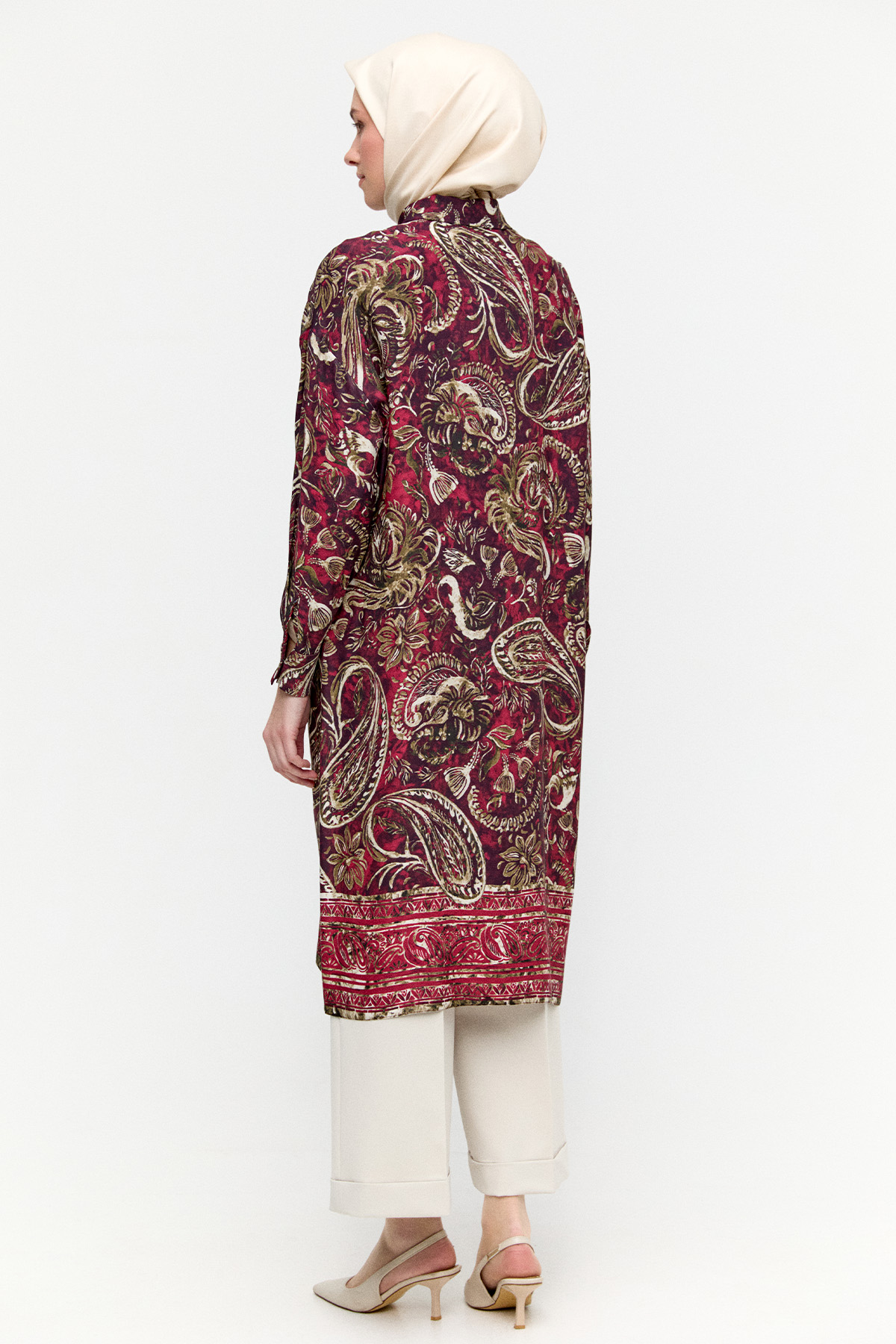 Çoklu Desenli Floş Tunik, Tesettür Giyim