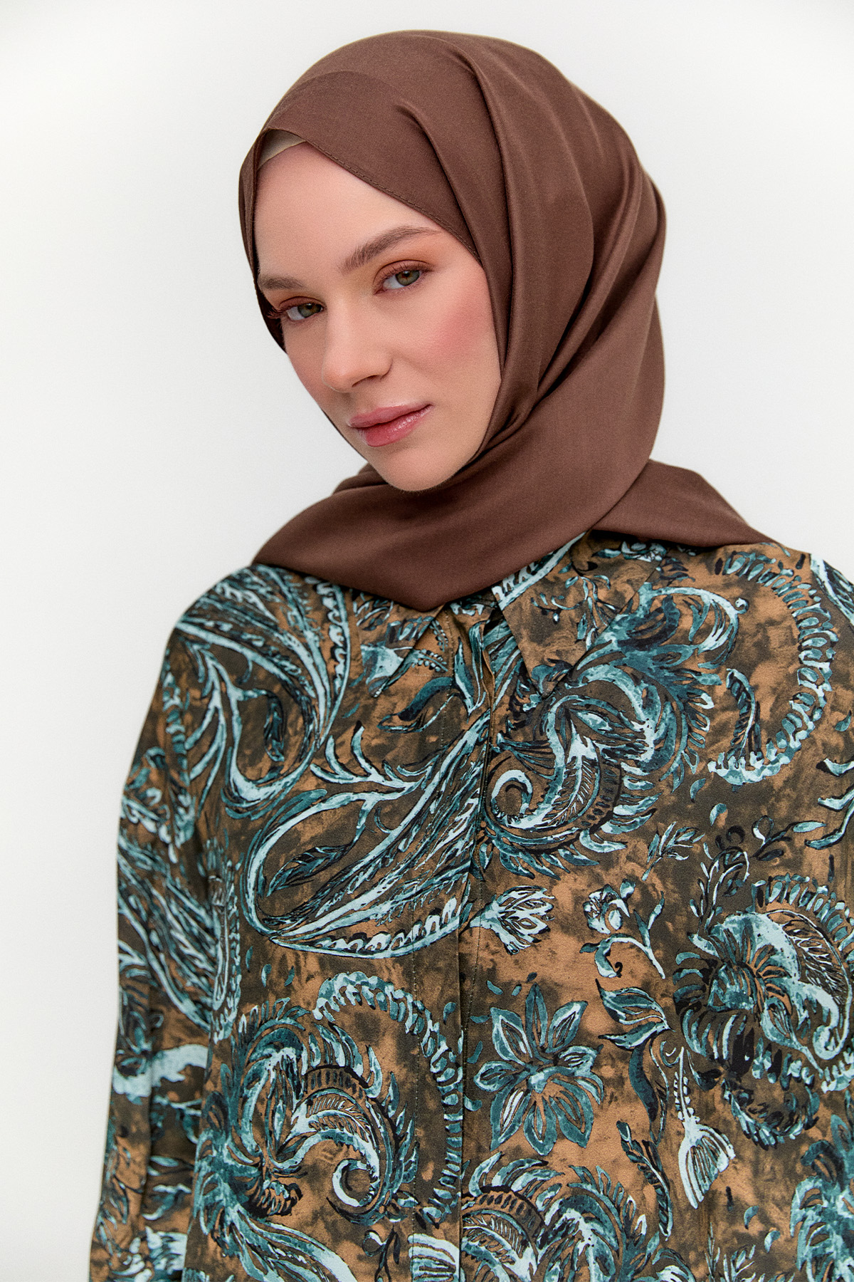 Çoklu Desenli Floş Tunik, Tesettür Giyim