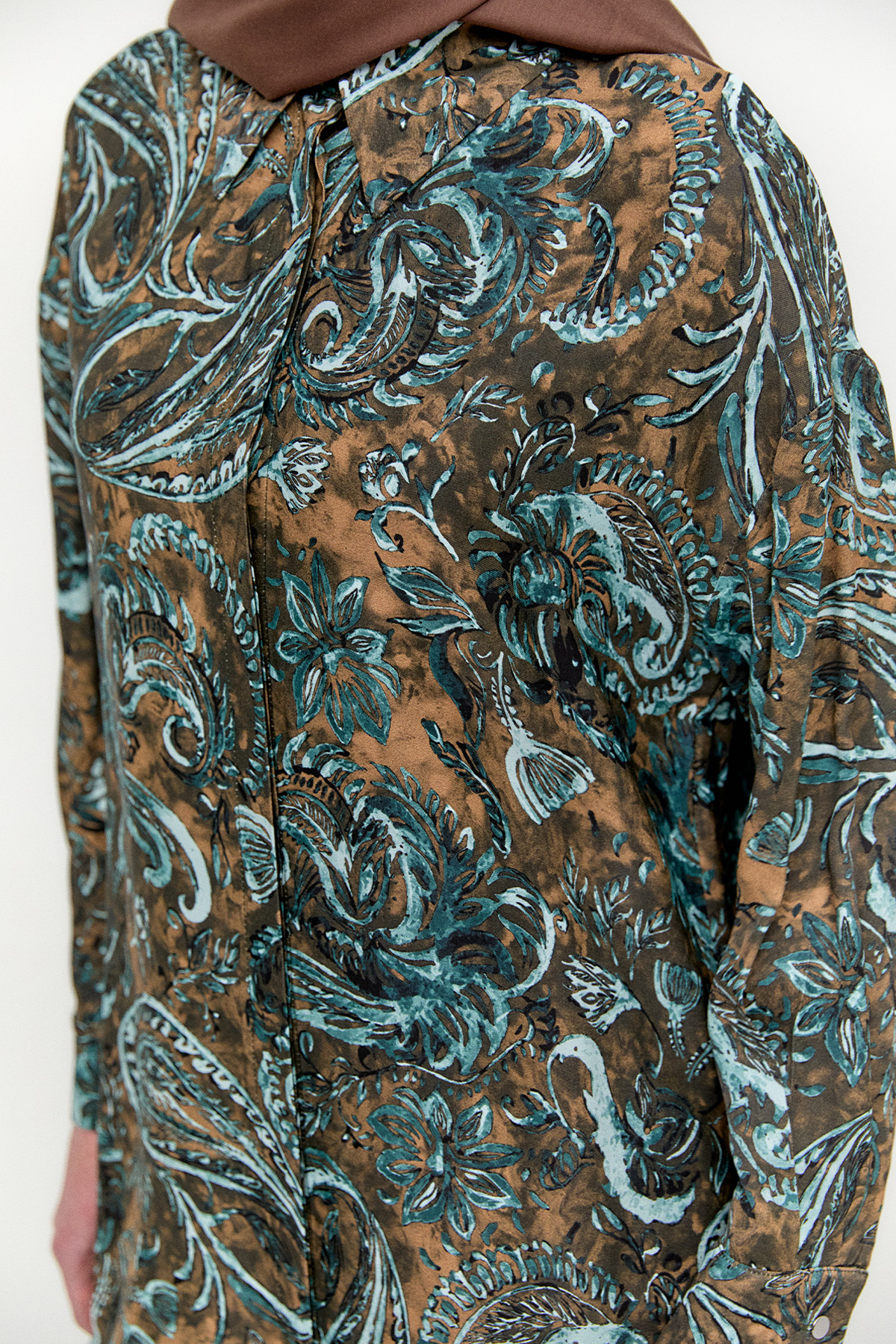 Çoklu Desenli Floş Tunik, Tesettür Giyim