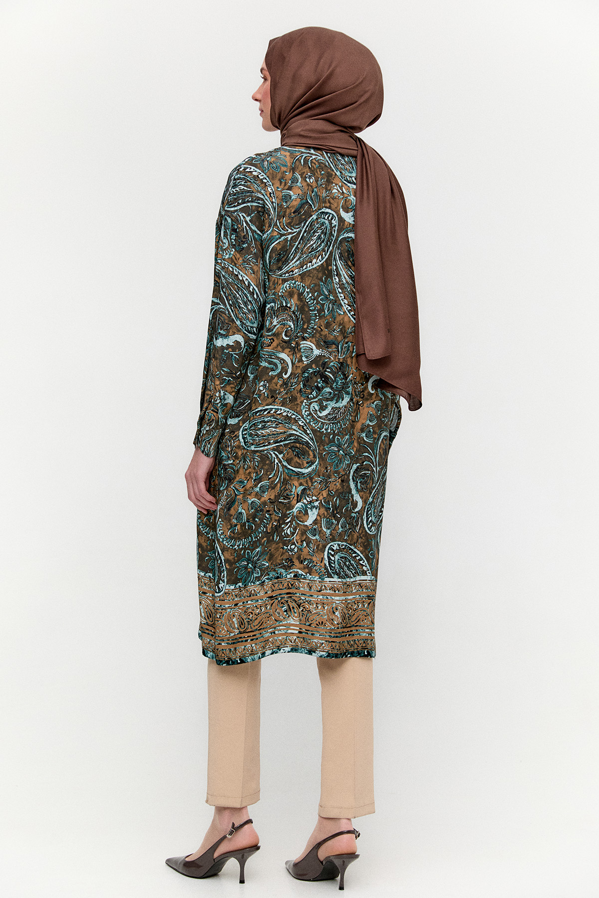 Çoklu Desenli Floş Tunik, Tesettür Giyim