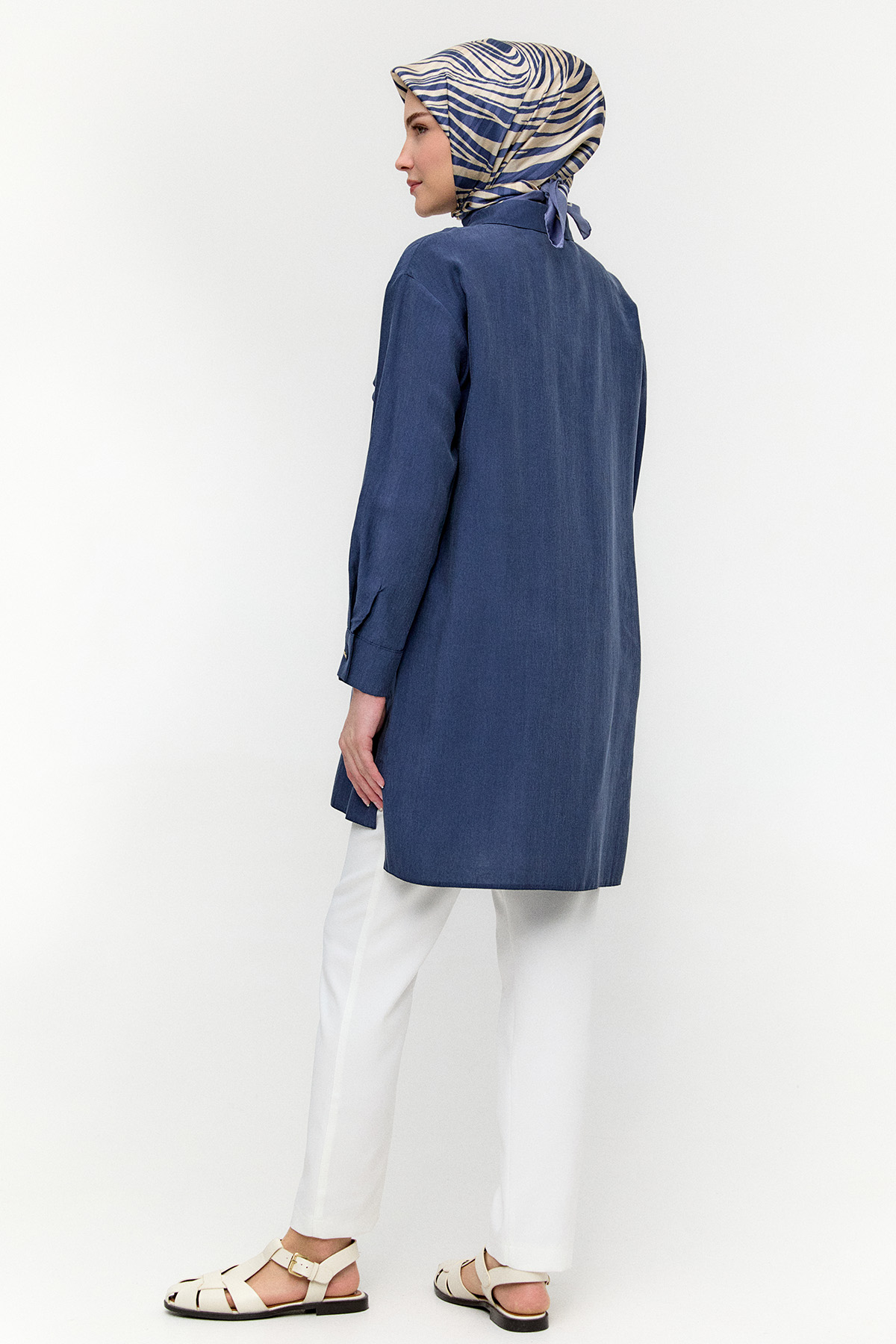 Çift Cepli Oversize Tunik, Tesettür Giyim