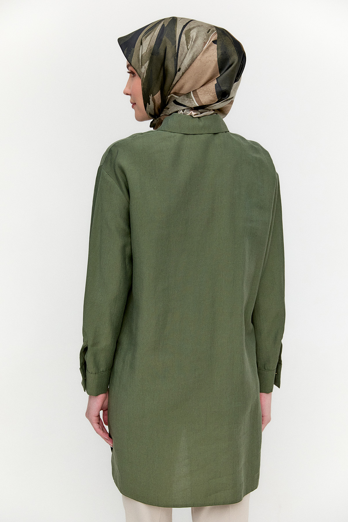 Çift Cepli Oversize Tunik, Tesettür Giyim