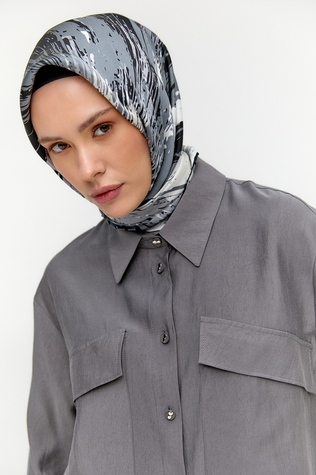 Çift Cepli Oversize Tunik, Tesettür Giyim