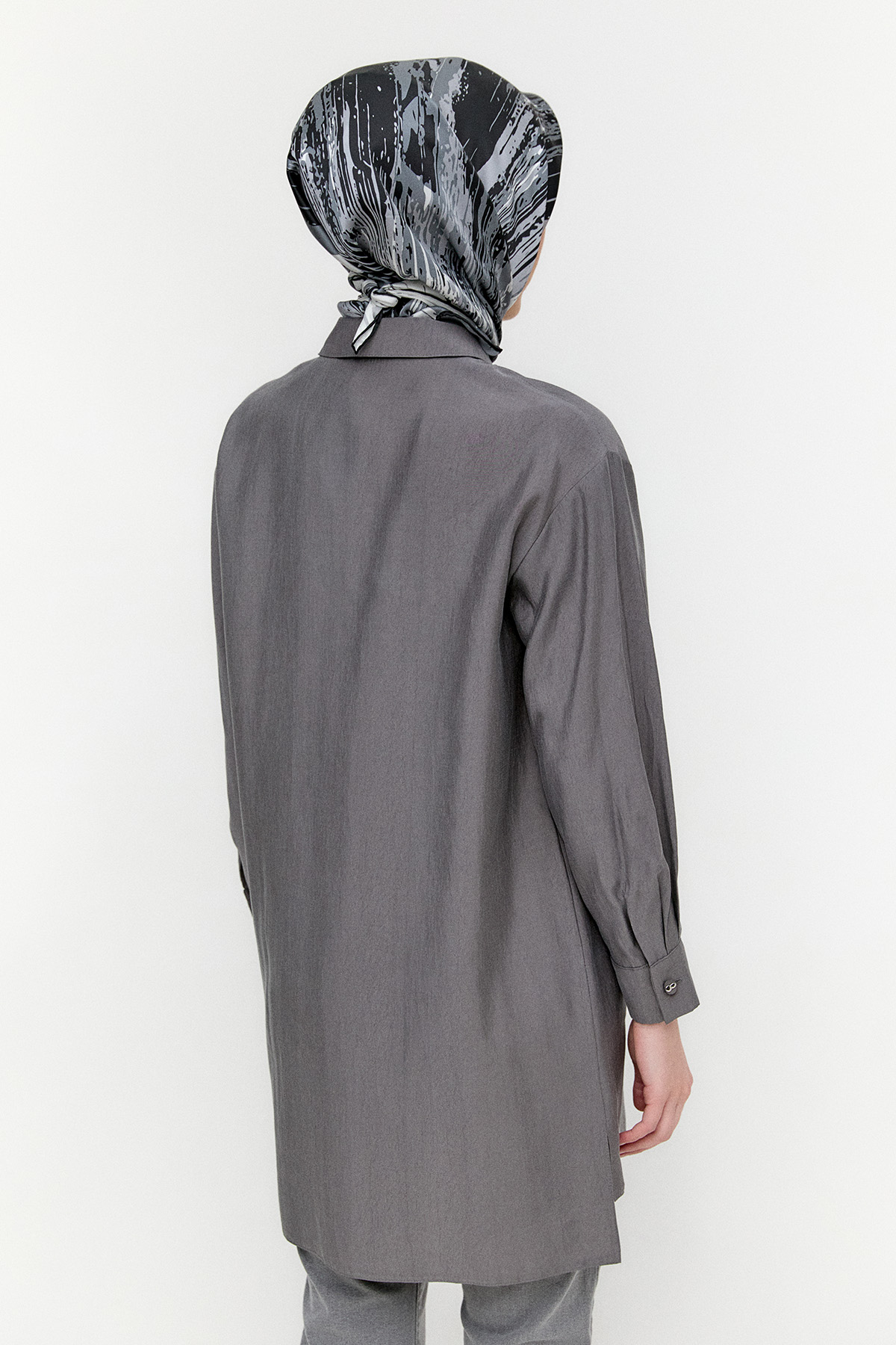 Çift Cepli Oversize Tunik, Tesettür Giyim