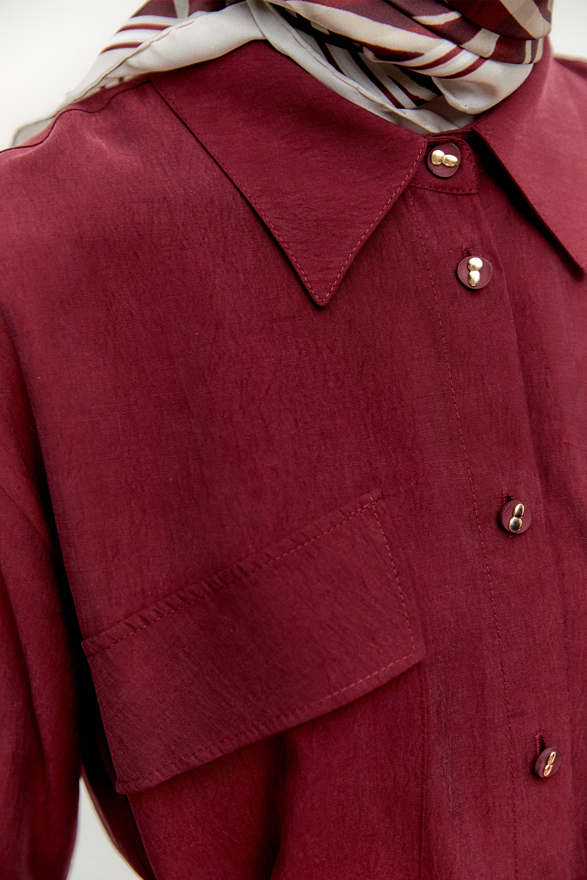 Çift Cepli Oversize Tunik, Tesettür Giyim