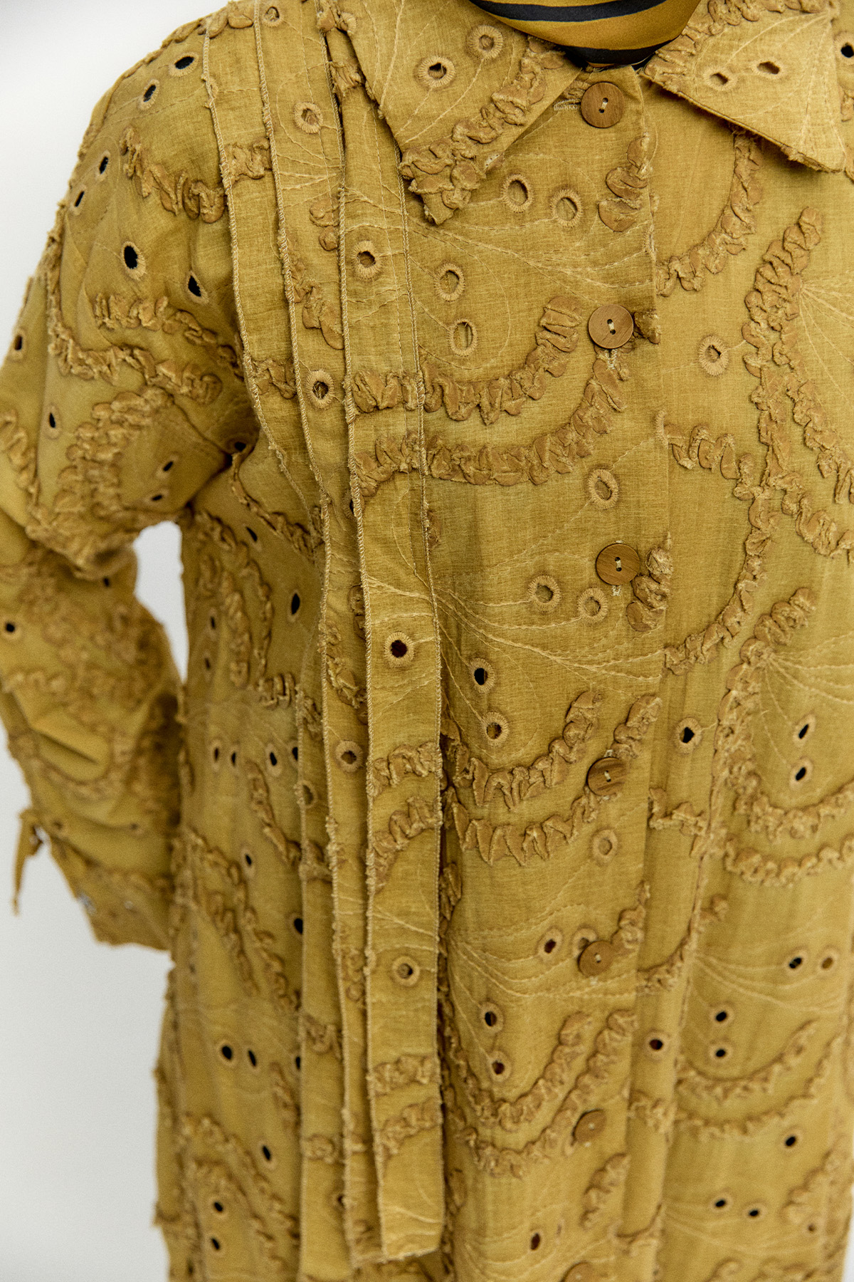 Pamuklu Oversize Brode Tunik, Tesettür Giyim