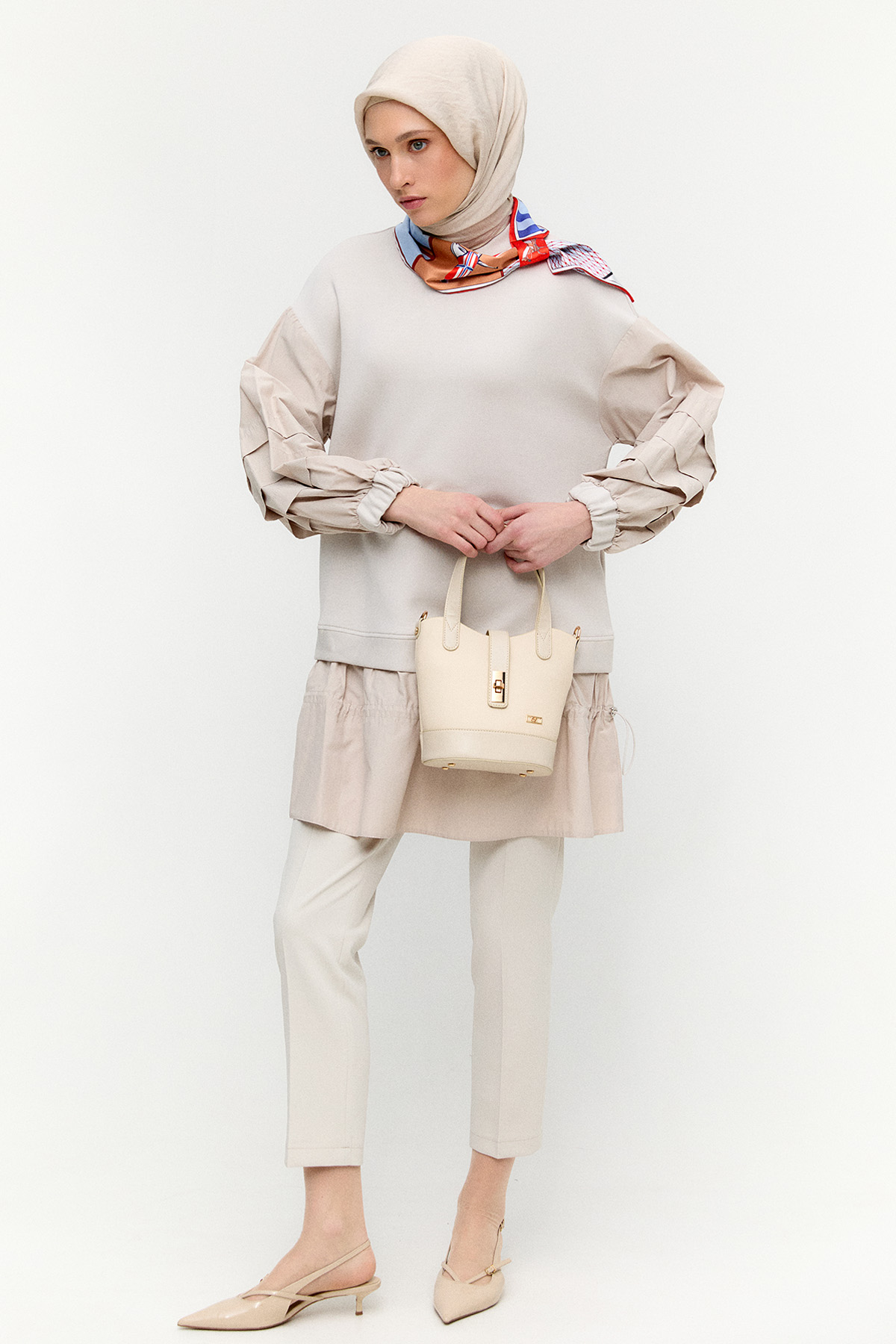 Stoper Detaylı Basic Tunik, Tesettür Giyim