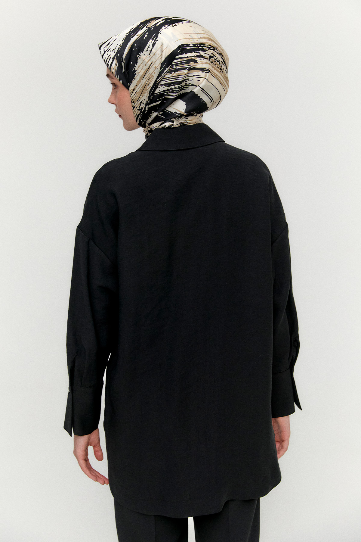 Nakış Detaylı Lyocell Tunik, Tesettür Giyim