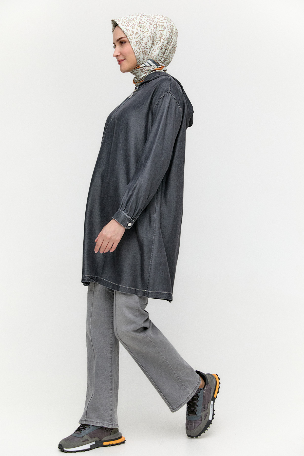 Sırt Detaylı Pamuklu Tunik, Tesettür Giyim