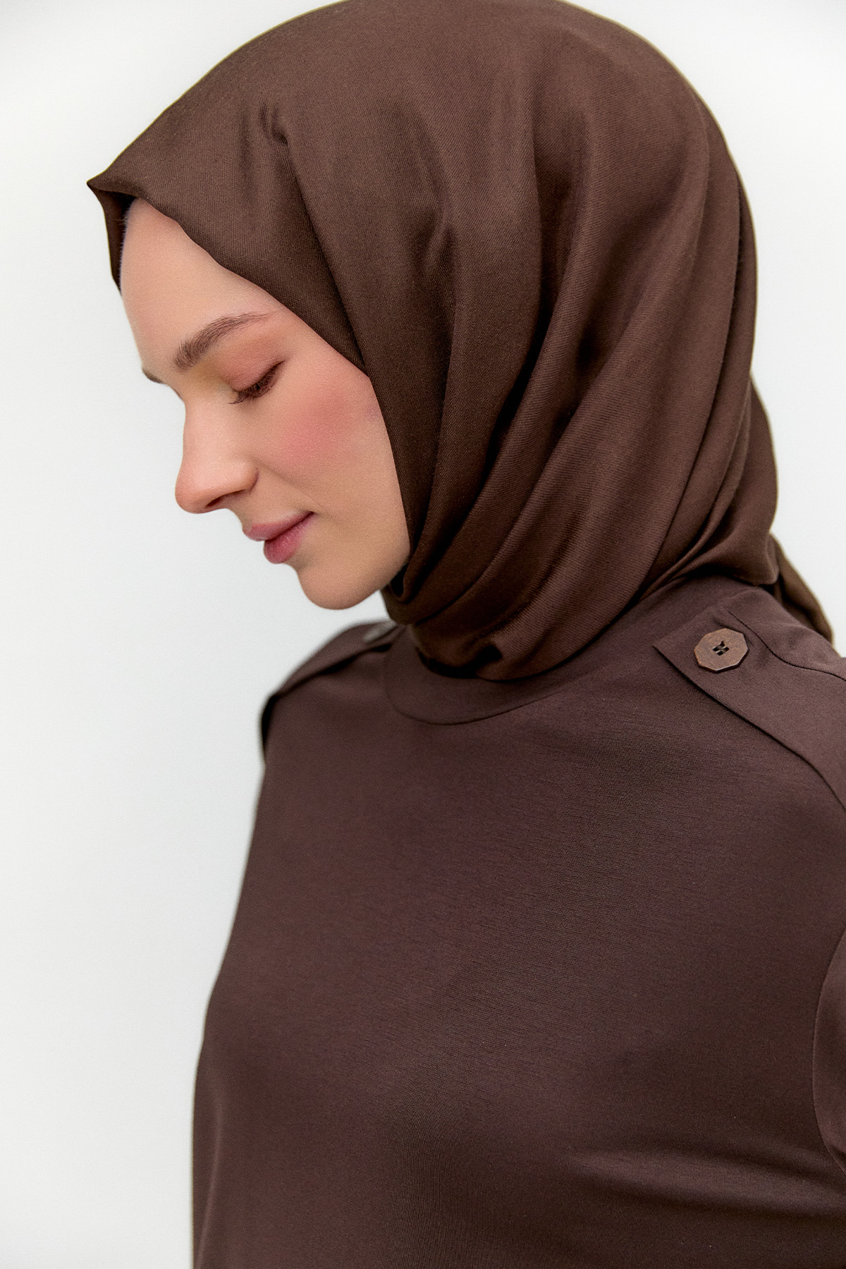 Süs Düğmeli Allerli Penye Tunik, Tesettür Giyim