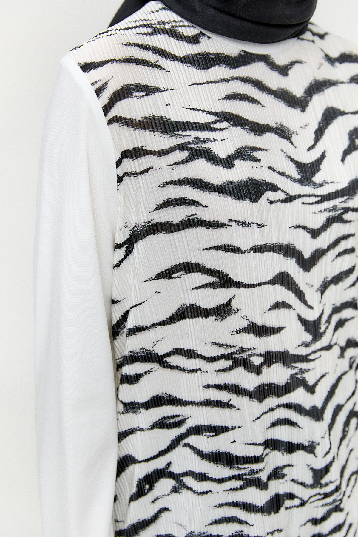 Desenli Ribanalı Tunik, Tesettür Giyim