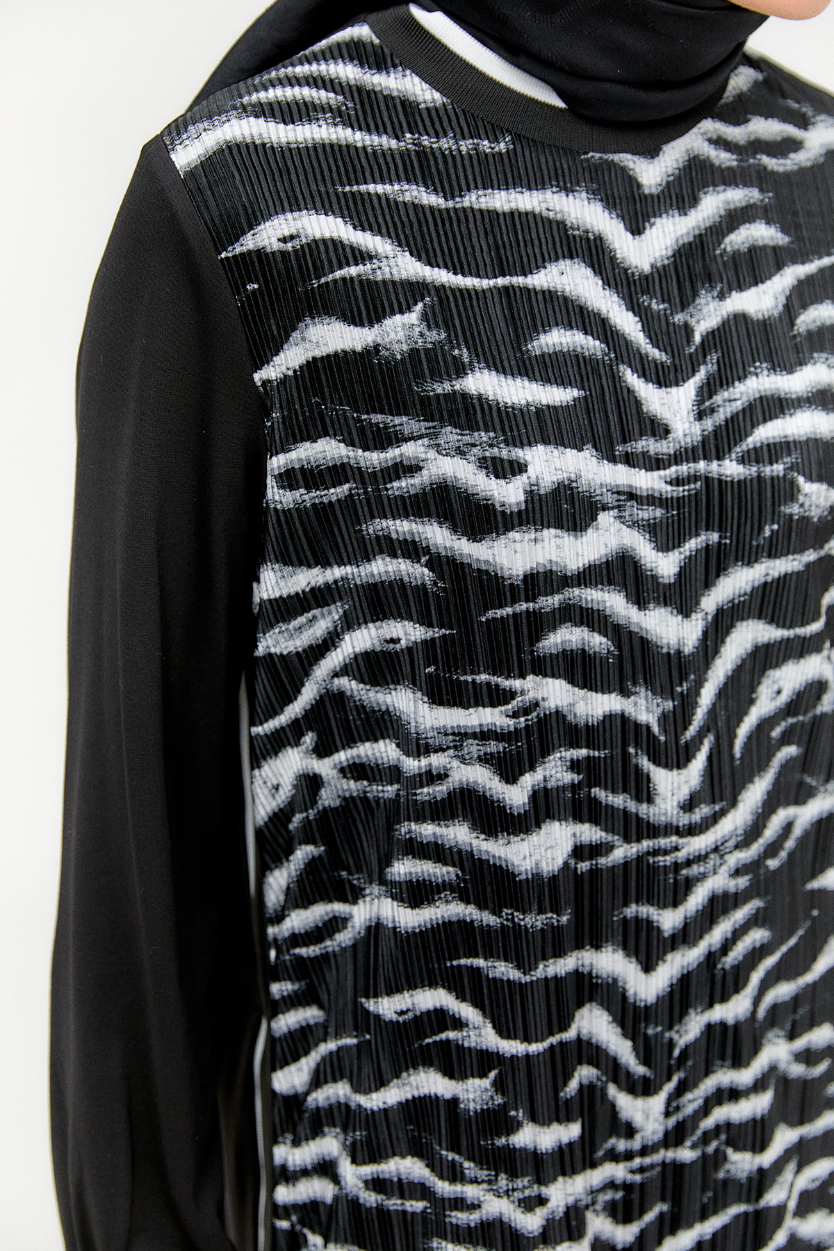 Desenli Ribanalı Tunik, Tesettür Giyim