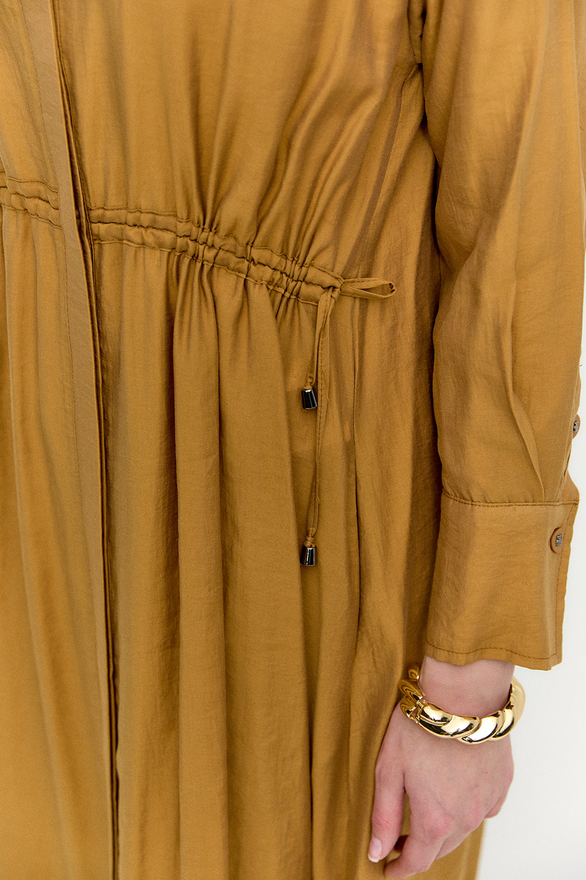 Bel Büzgülü Uzun Tunik, Tesettür Giyim