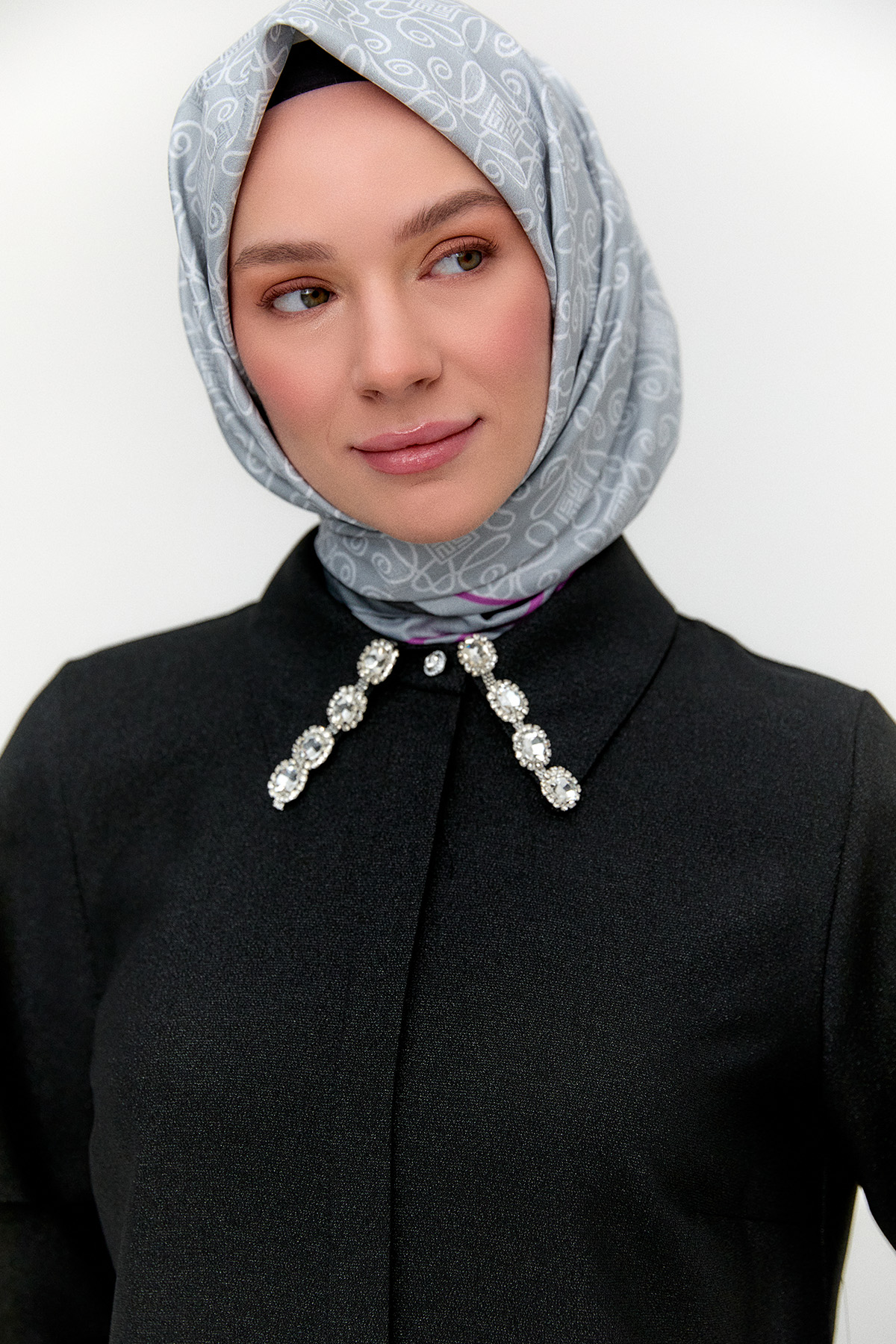 Kolları Volanlı Simli Tunik, Tesettür Giyim