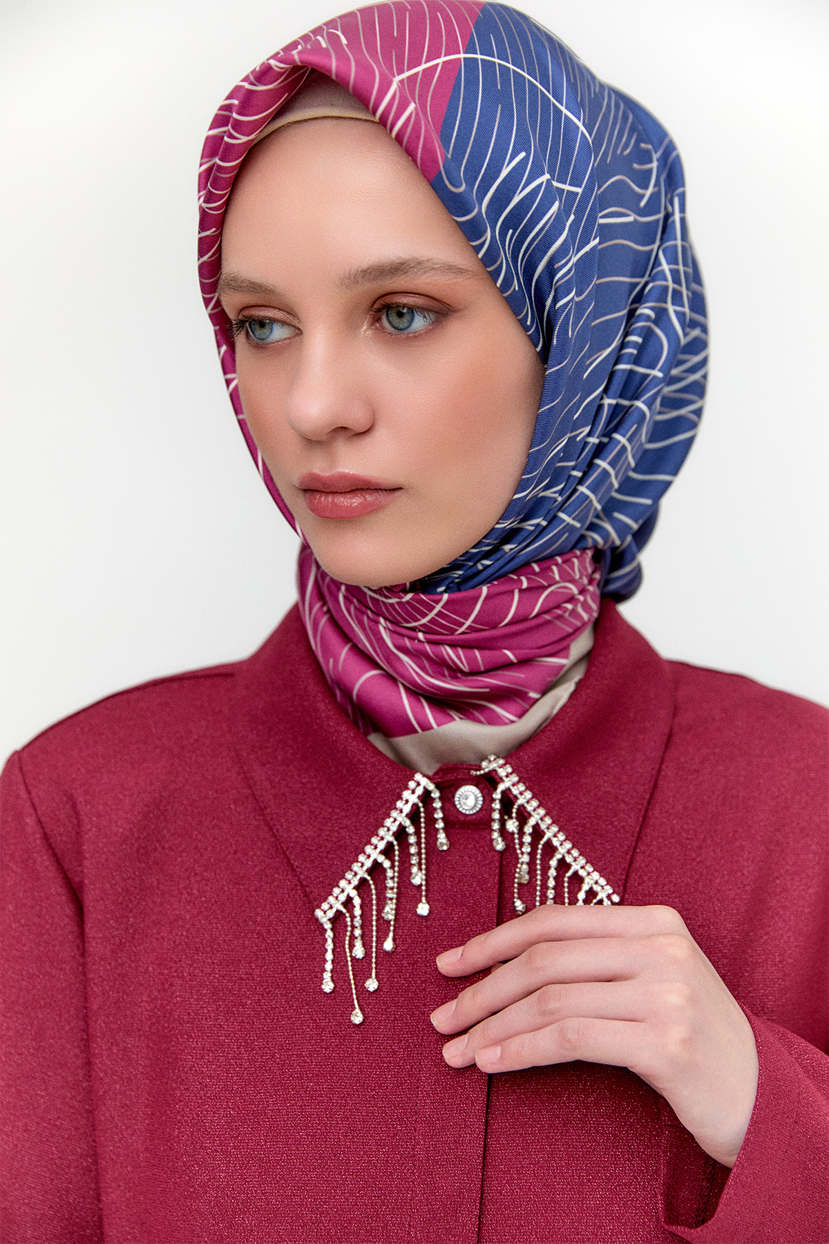 Kolları Volanlı Simli Tunik, Tesettür Giyim
