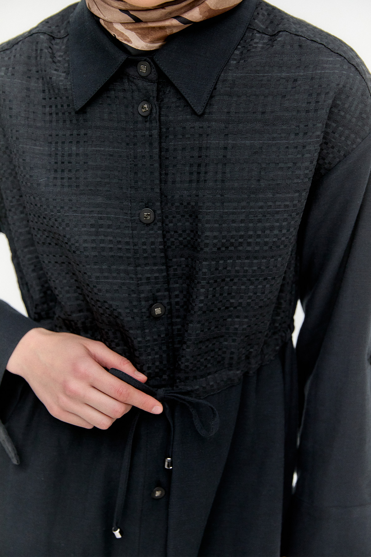 Pamuklu Keten Görünümlü Tunik, Tesettür Giyim