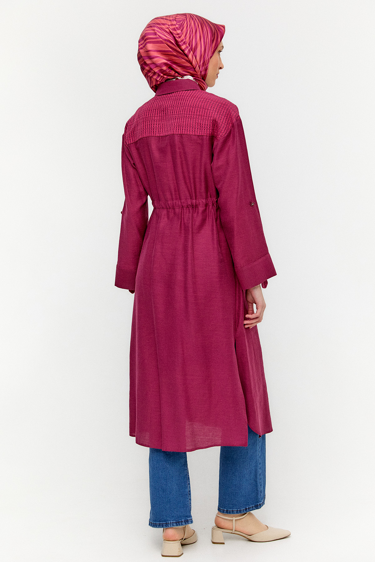 Pamuklu Keten Görünümlü Tunik, Tesettür Giyim