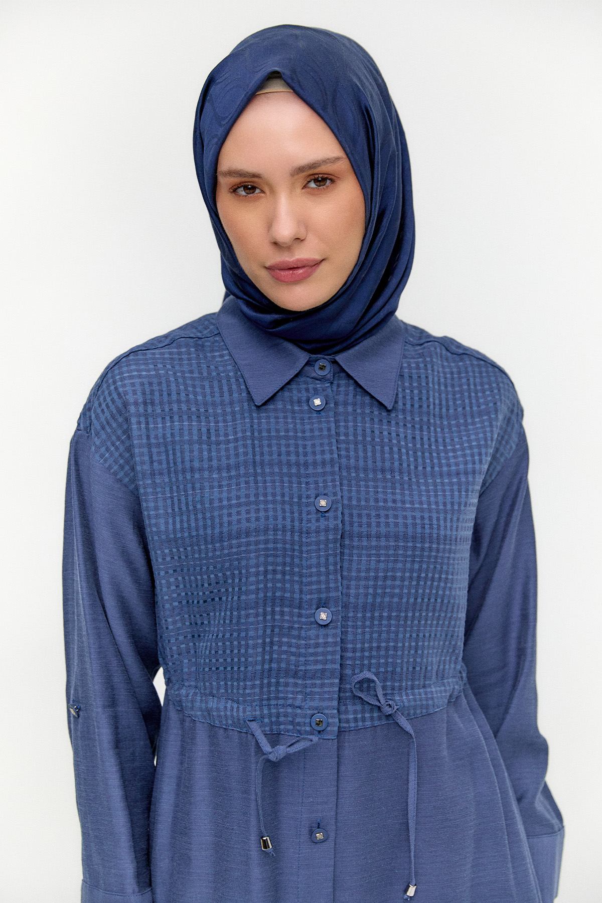 Pamuklu Keten Görünümlü Tunik, Tesettür Giyim