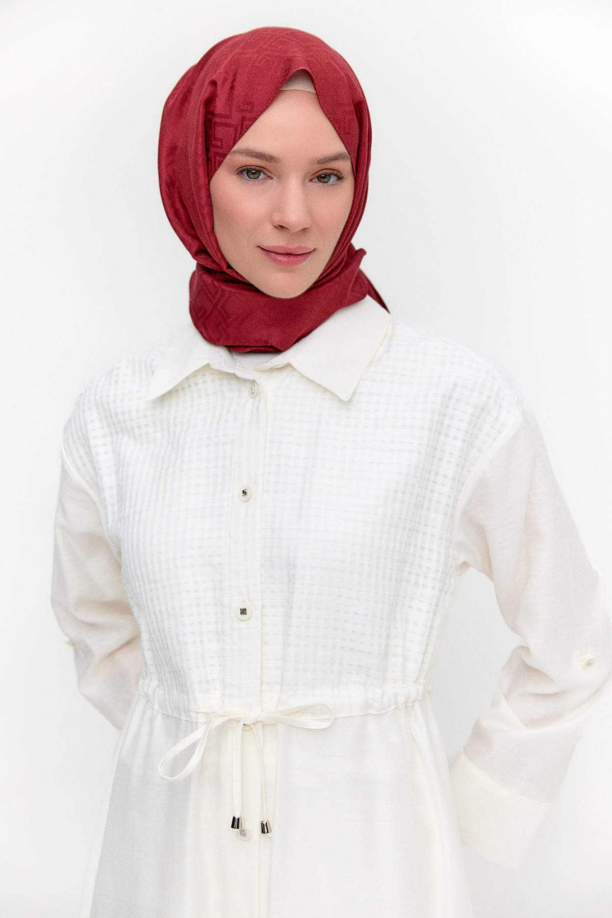 Pamuklu Keten Görünümlü Tunik, Tesettür Giyim