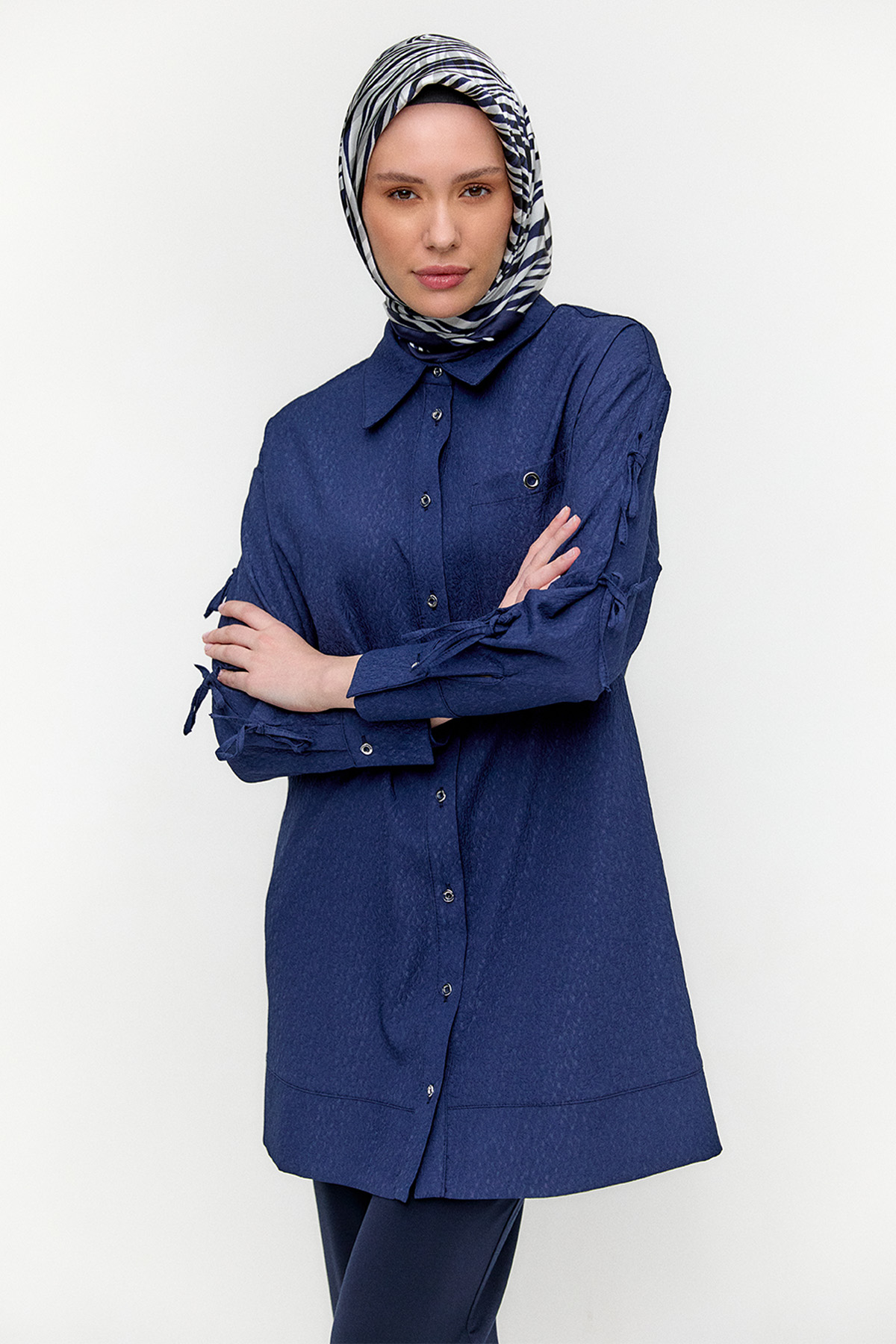 Tek Cepli Fiyonklu Tunik, Tesettür Giyim