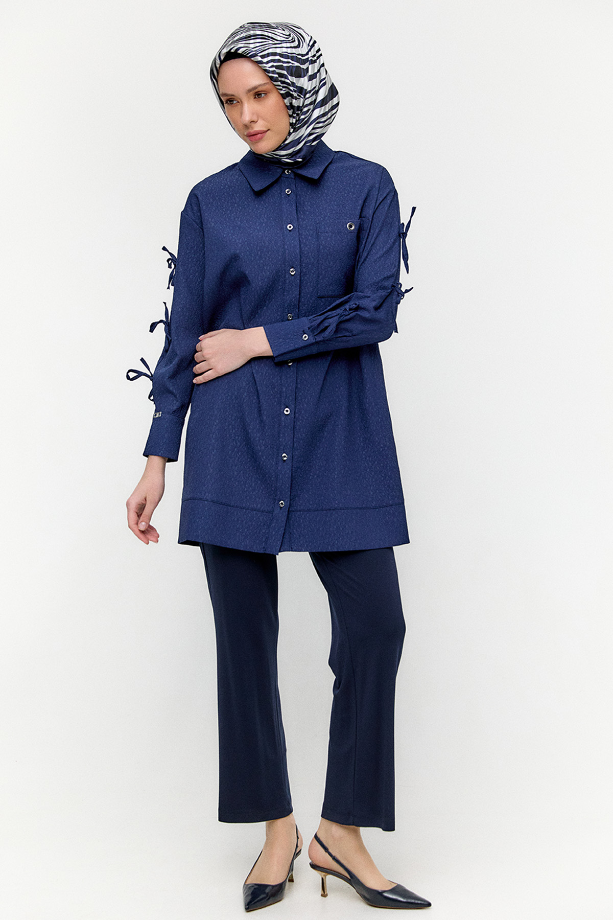 Tek Cepli Fiyonklu Tunik, Tesettür Giyim