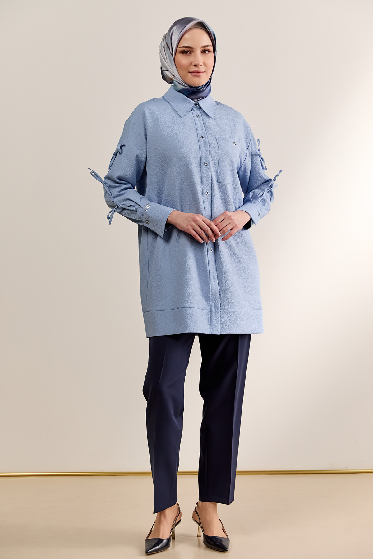 Tek Cepli Fiyonklu Tunik, Tesettür Giyim