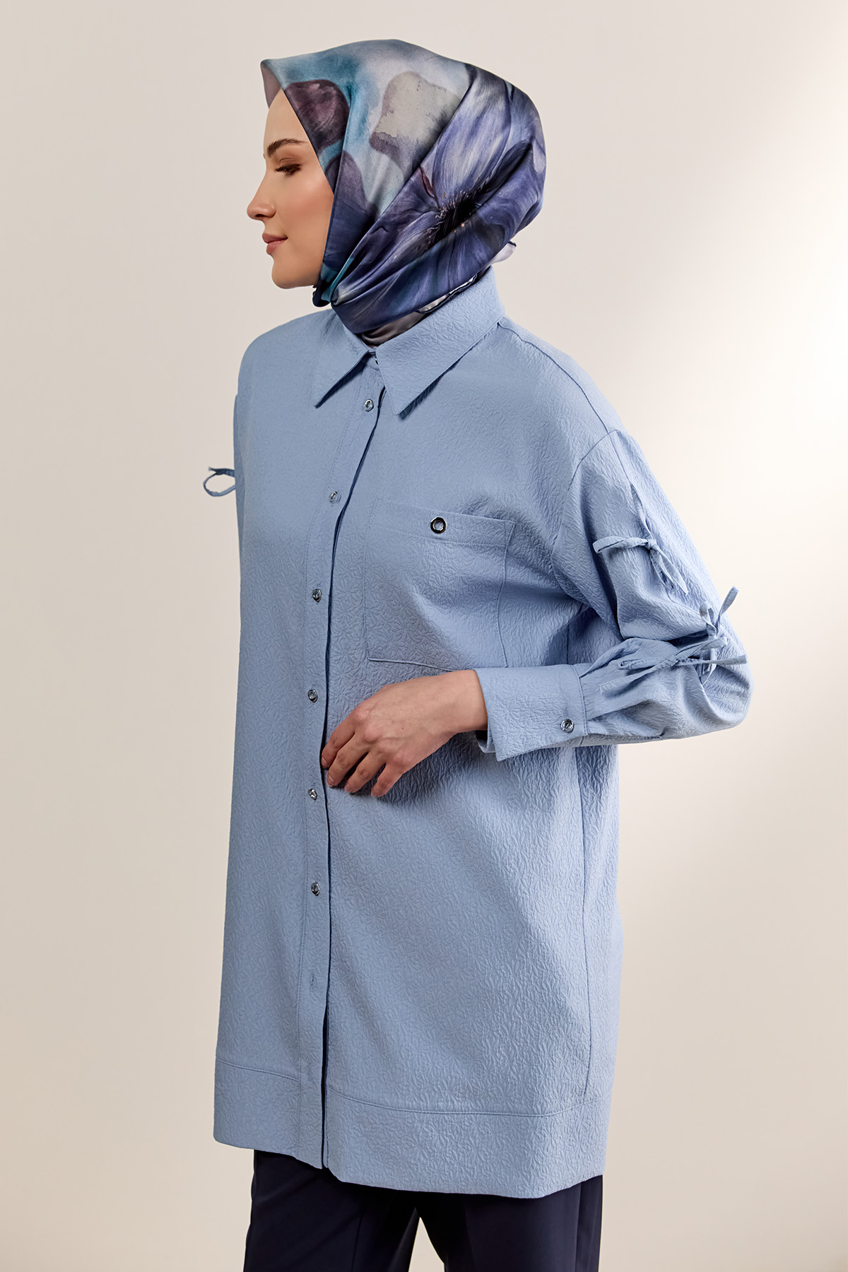 Tek Cepli Fiyonklu Tunik, Tesettür Giyim