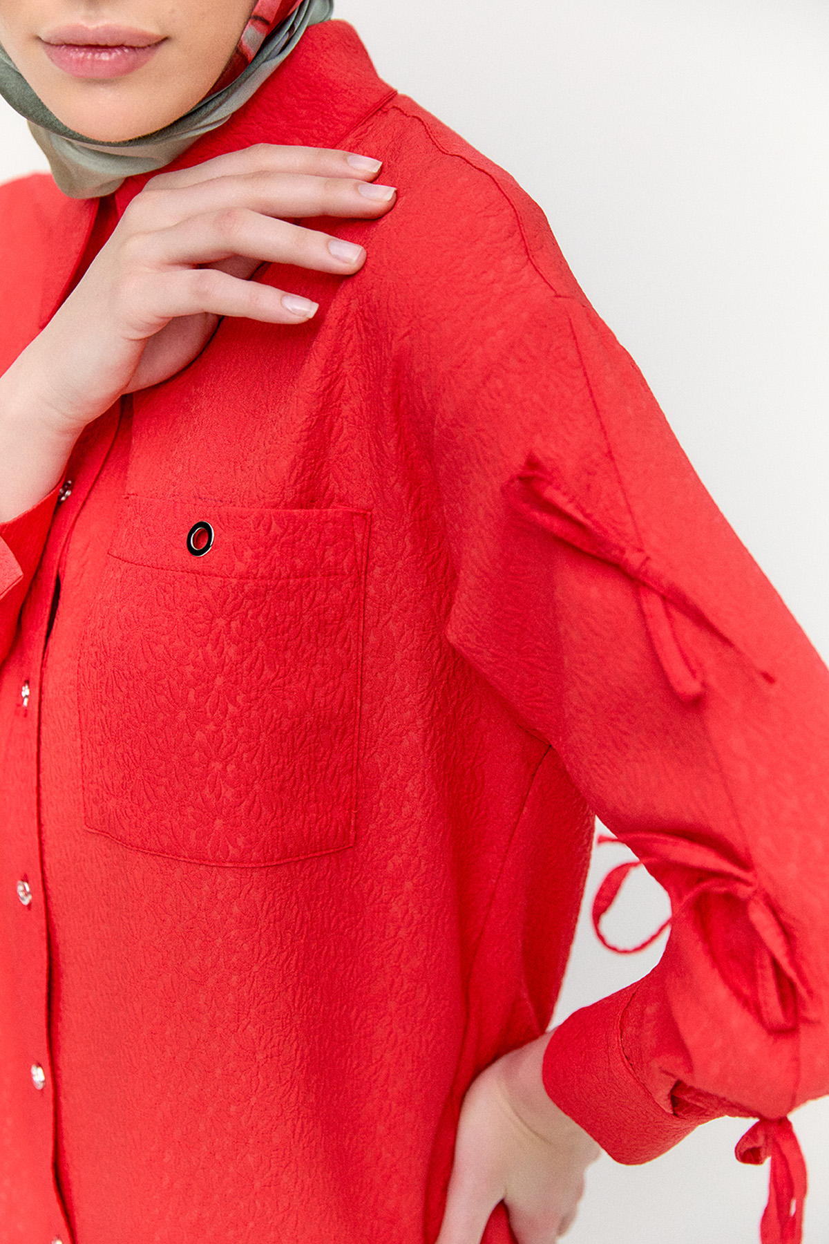 Tek Cepli Fiyonklu Tunik, Tesettür Giyim