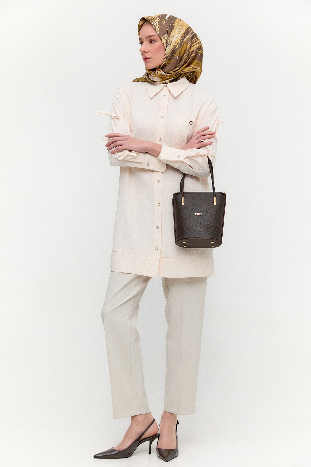 Tek Cepli Fiyonklu Tunik, Tesettür Giyim