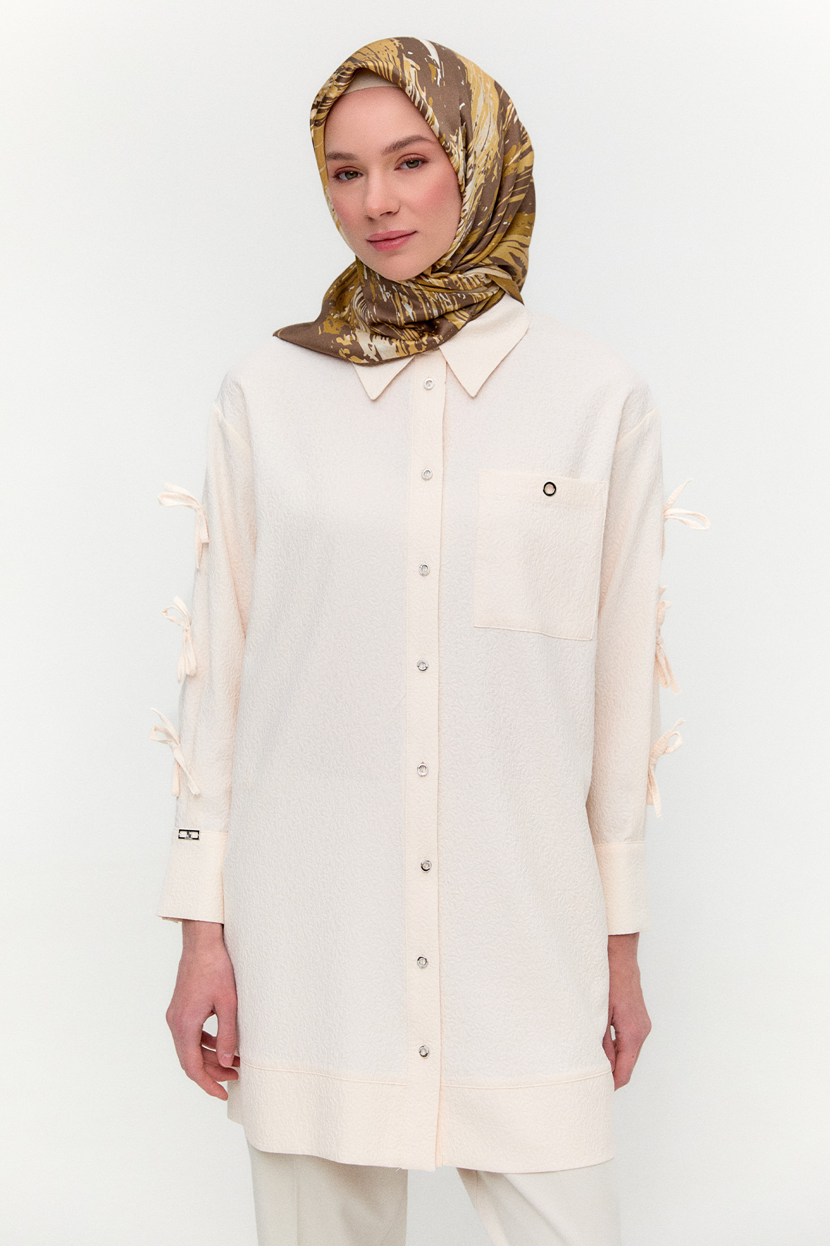 Tek Cepli Fiyonklu Tunik, Tesettür Giyim