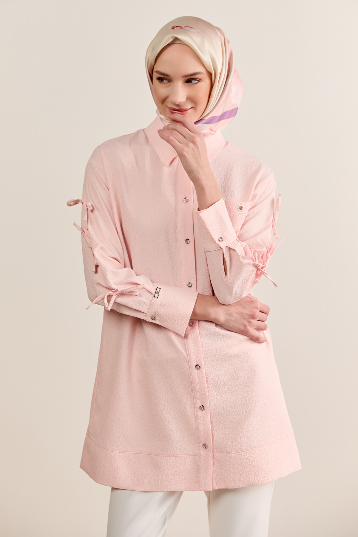 Tek Cepli Fiyonklu Tunik, Tesettür Giyim