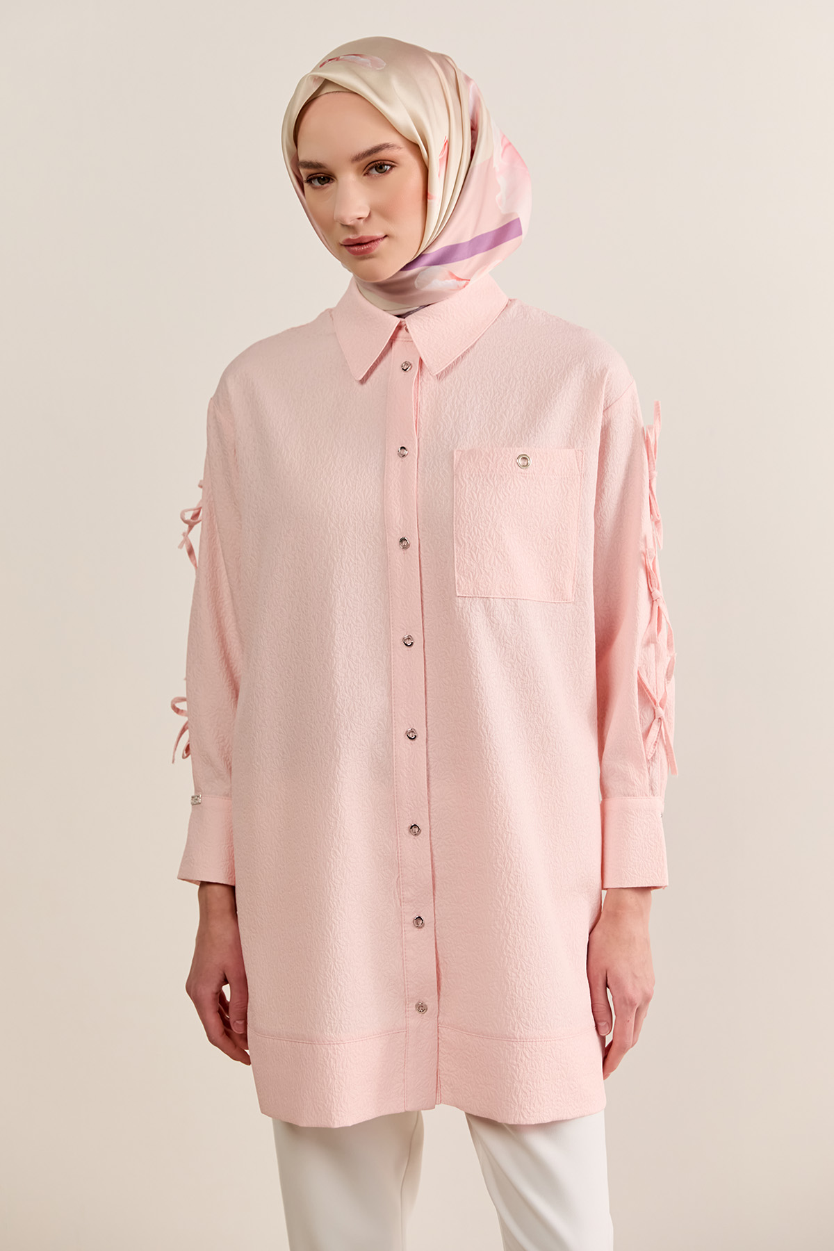 Tek Cepli Fiyonklu Tunik, Tesettür Giyim