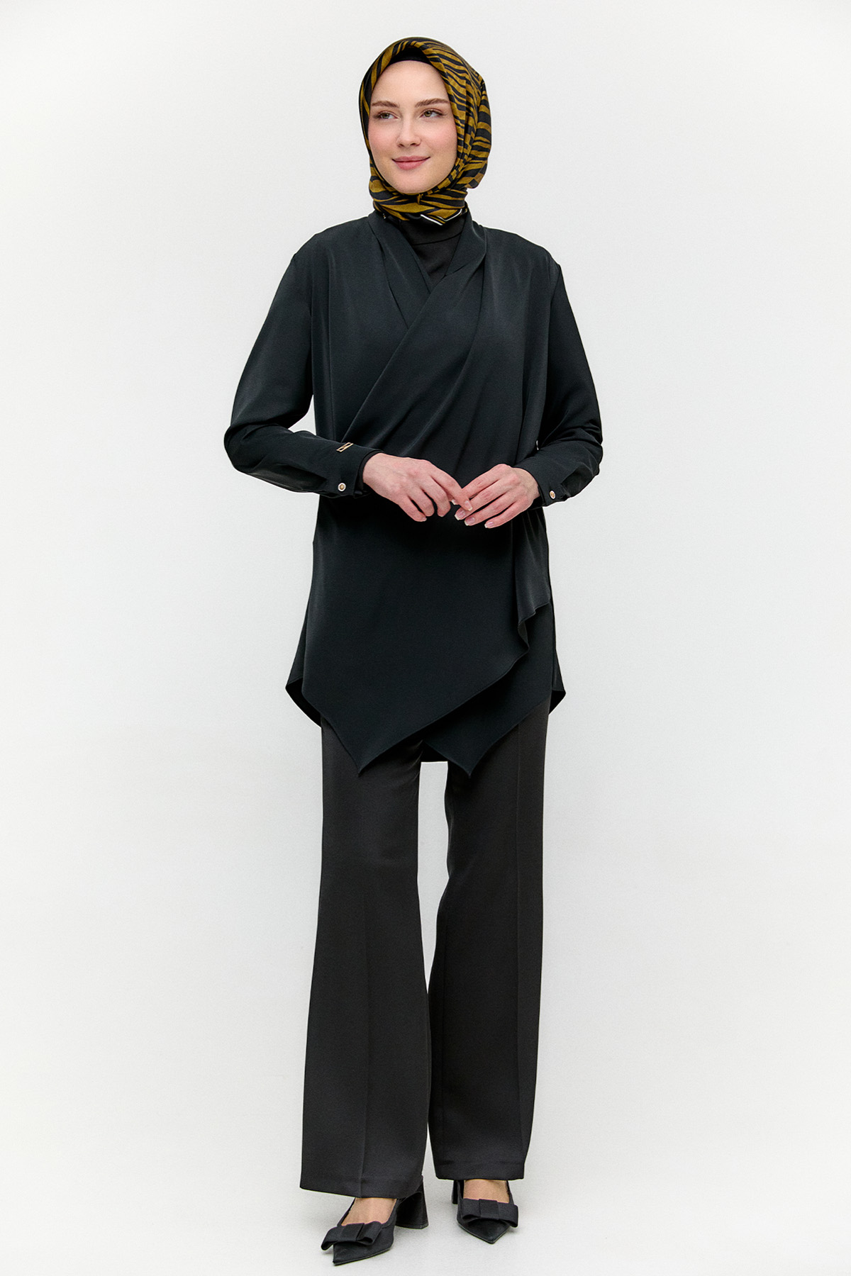 Şal Yaka Anvelop Kesim Tunik, Tesettür Giyim