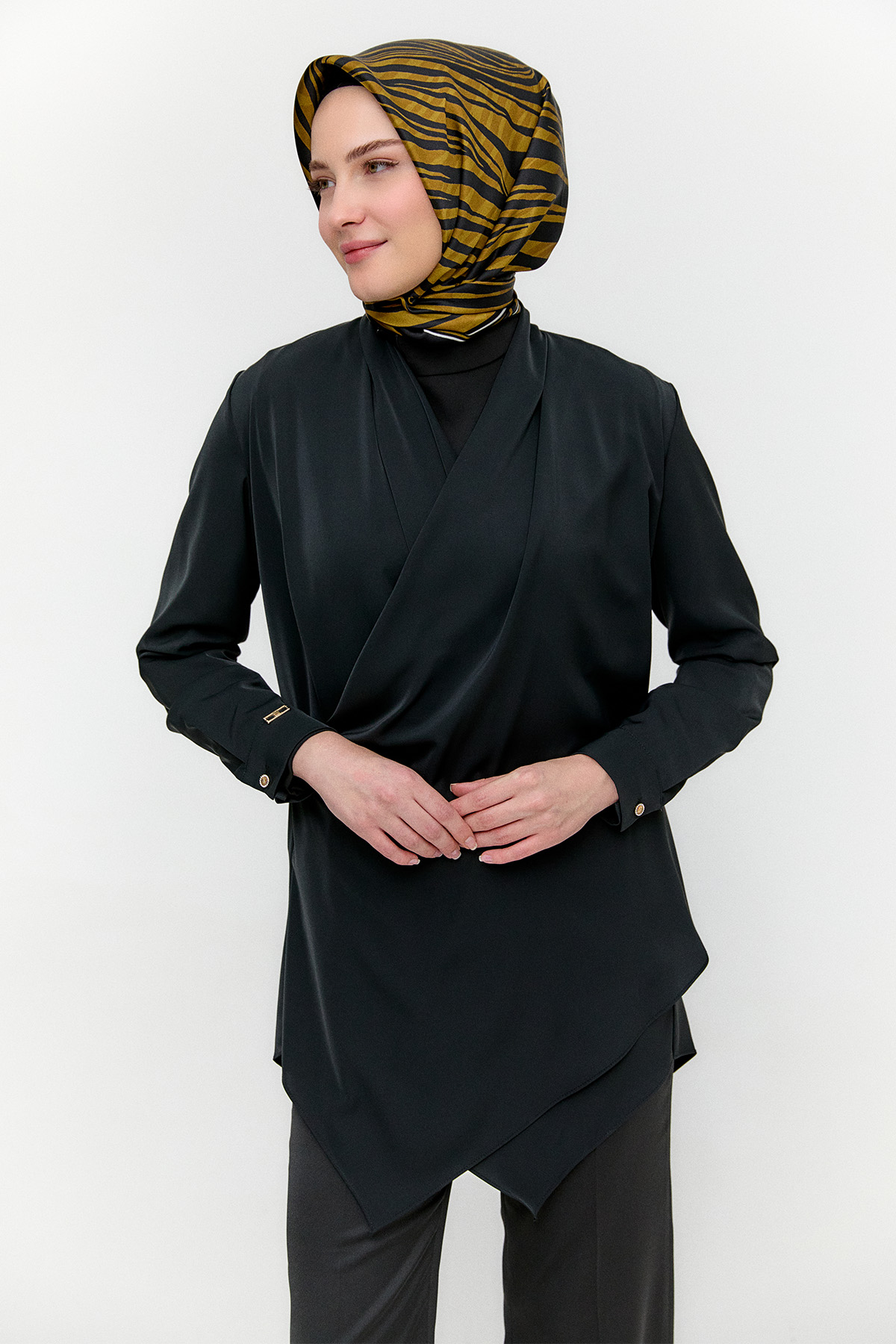 Şal Yaka Anvelop Kesim Tunik, Tesettür Giyim