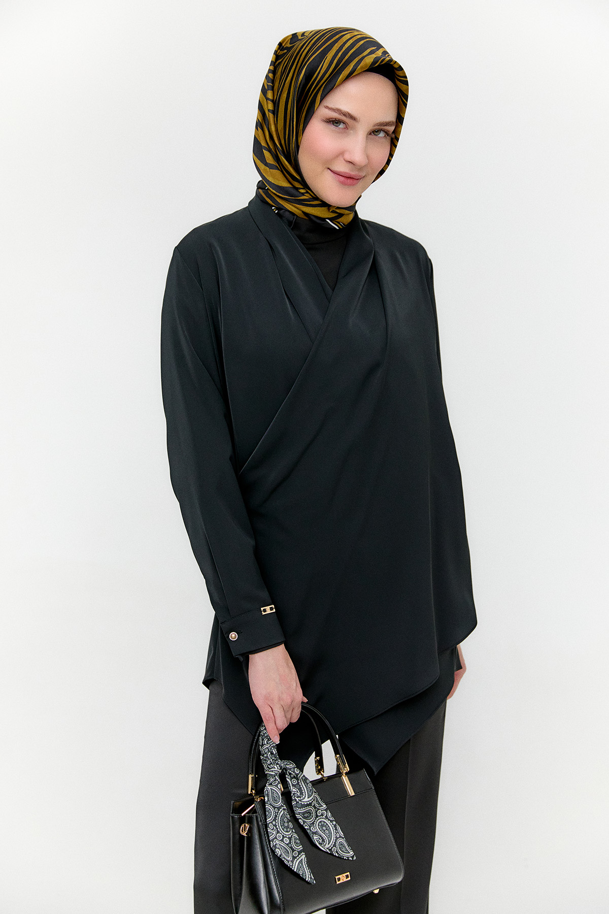 Şal Yaka Anvelop Kesim Tunik, Tesettür Giyim