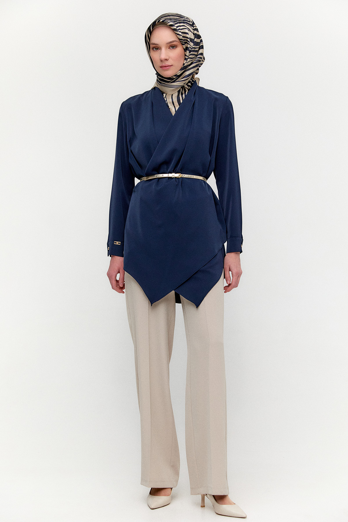 Şal Yaka Anvelop Kesim Tunik, Tesettür Giyim