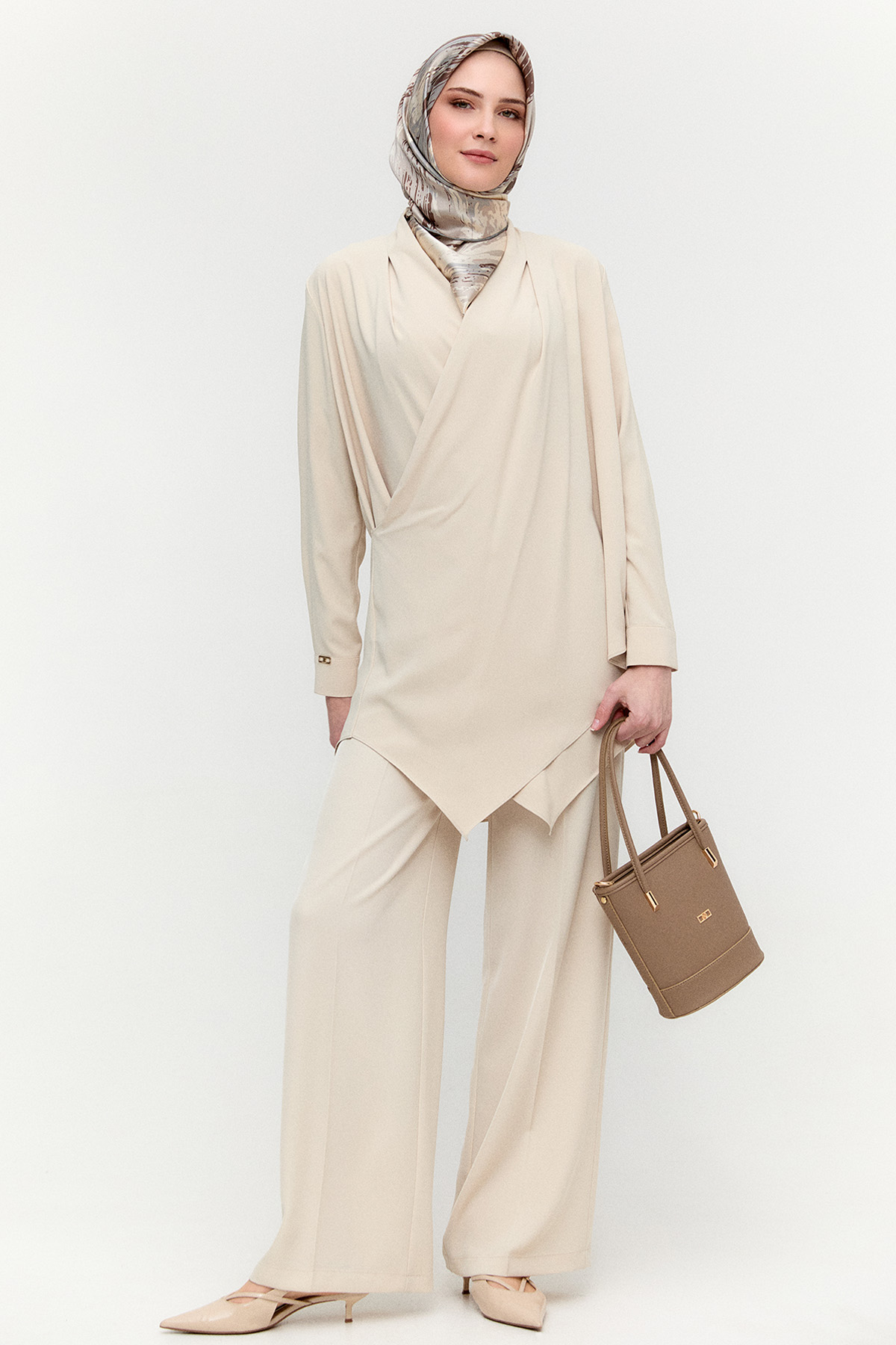 Şal Yaka Anvelop Kesim Tunik, Tesettür Giyim