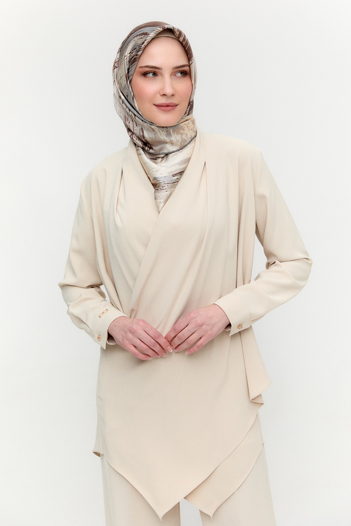 Şal Yaka Anvelop Kesim Tunik, Tesettür Giyim