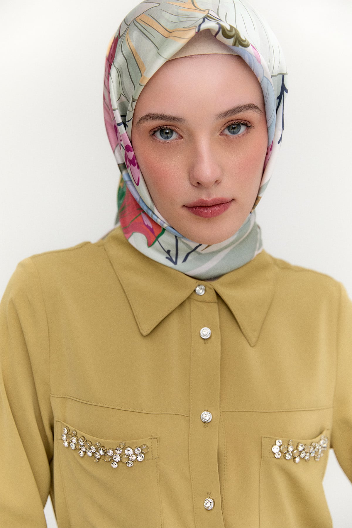 Taşlı Cep Detaylı Tunik, Tesettür Giyim