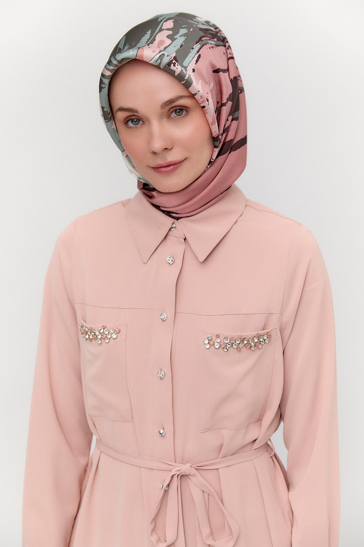 Taşlı Cep Detaylı Tunik, Tesettür Giyim
