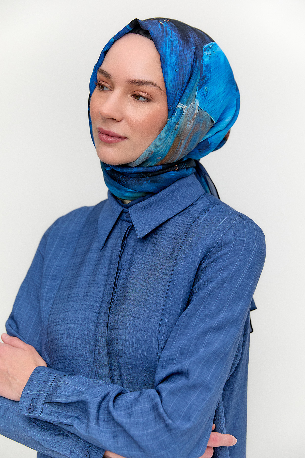 Dökümlü Viskon Tunik, Tesettür Giyim