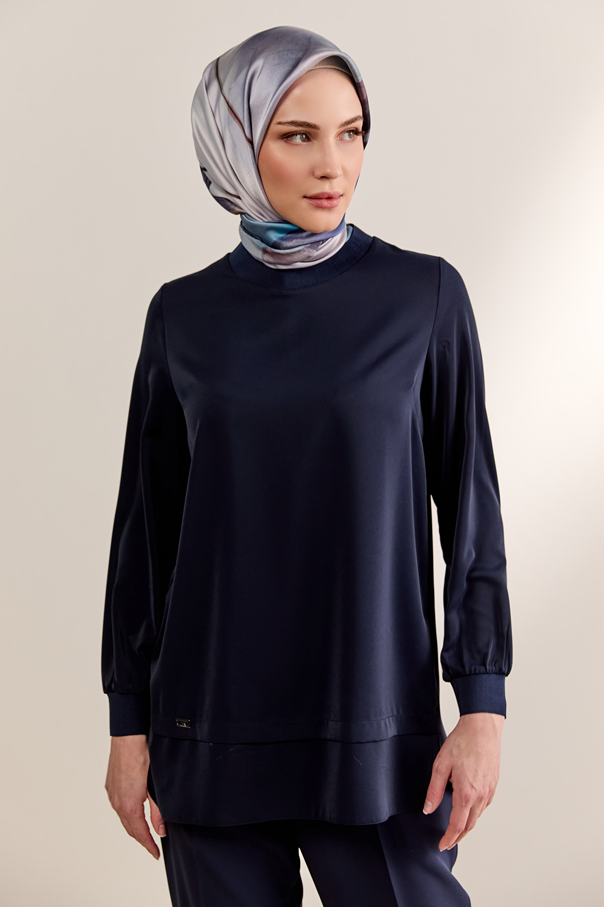 Ribanalı Detaylı Basic Tunik, Tesettür Giyim