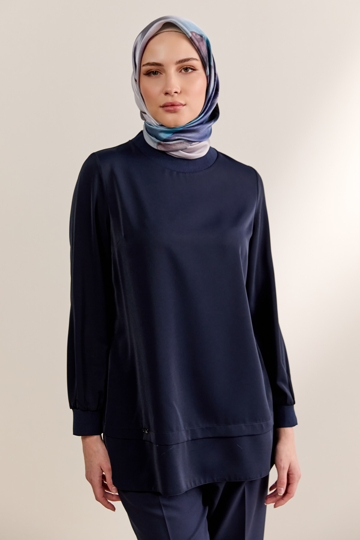 Ribanalı Detaylı Basic Tunik, Tesettür Giyim