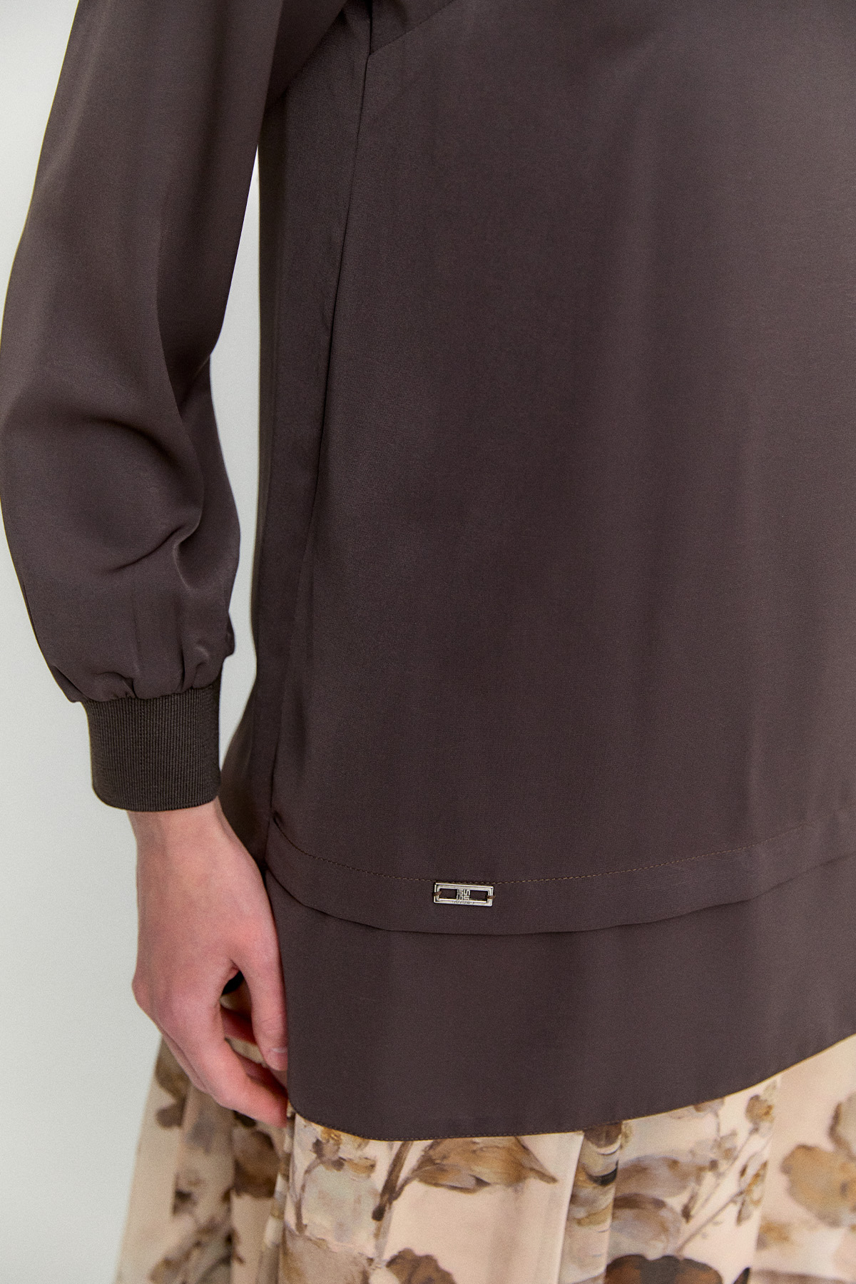 Ribanalı Detaylı Basic Tunik, Tesettür Giyim