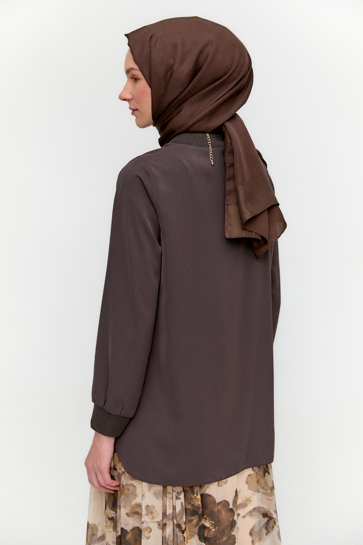 Ribanalı Detaylı Basic Tunik, Tesettür Giyim