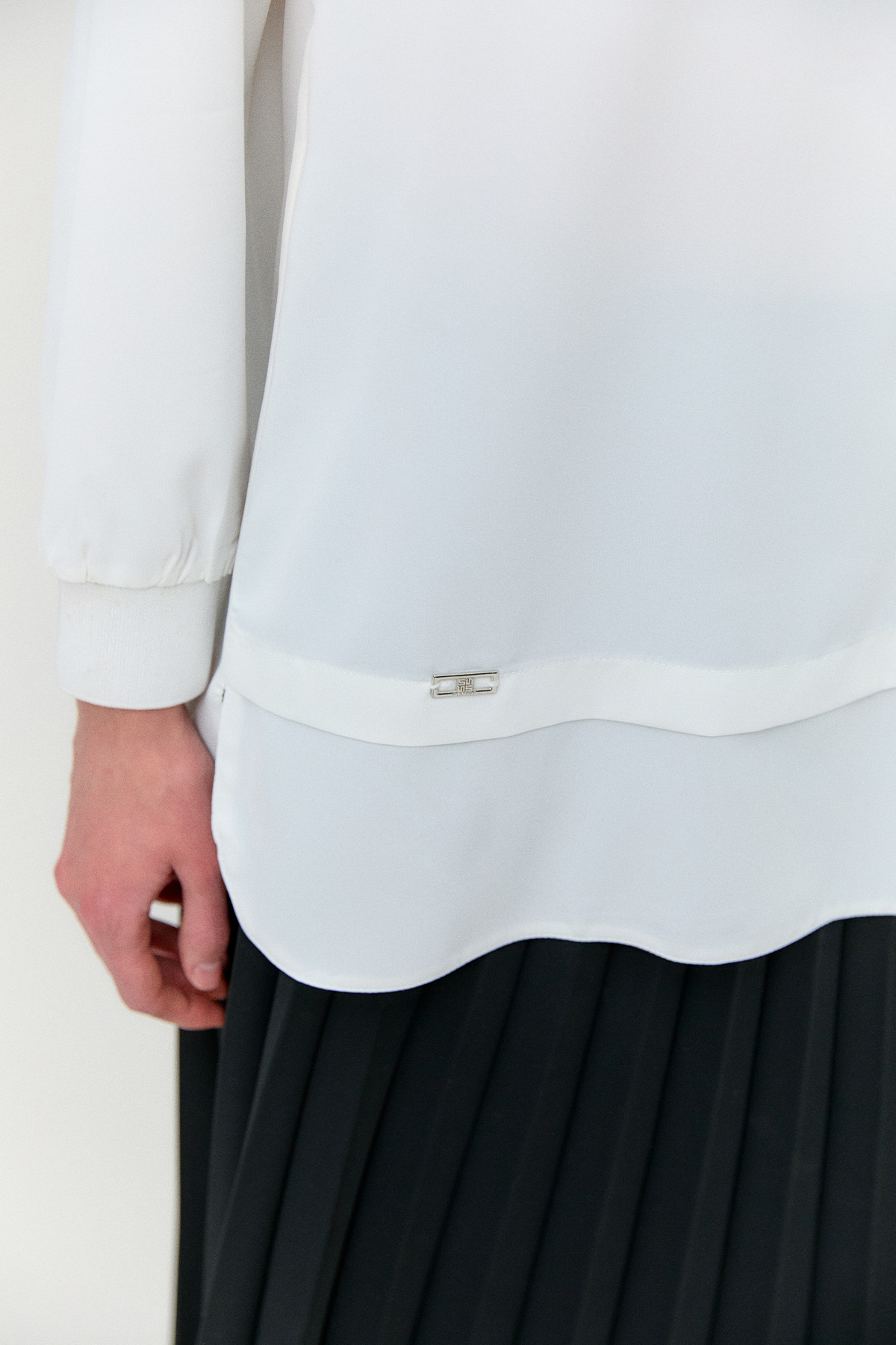 Ribanalı Detaylı Basic Tunik, Tesettür Giyim