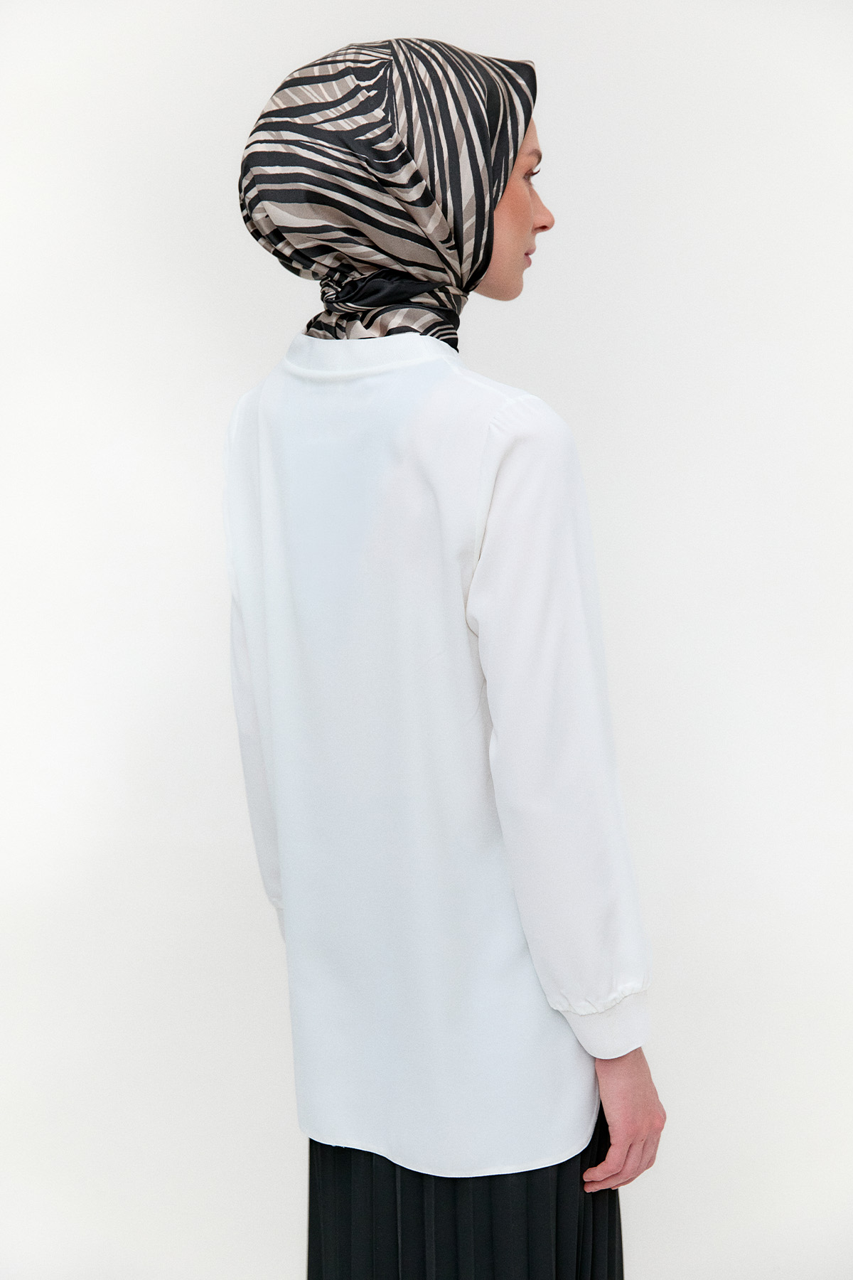 Ribanalı Detaylı Basic Tunik, Tesettür Giyim