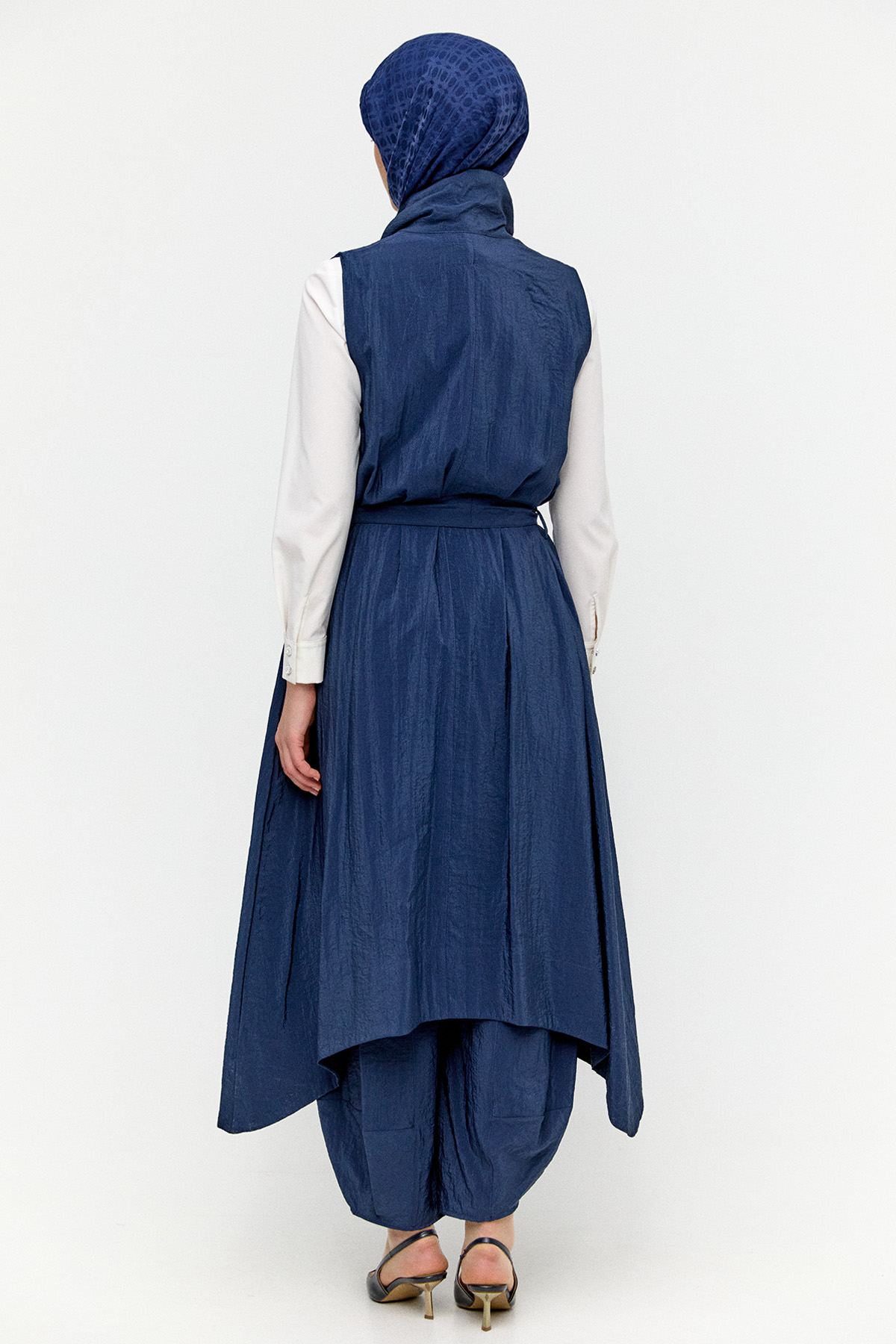 Degaje Yakalı Paraşüt Yelek, Tesettür Giyim