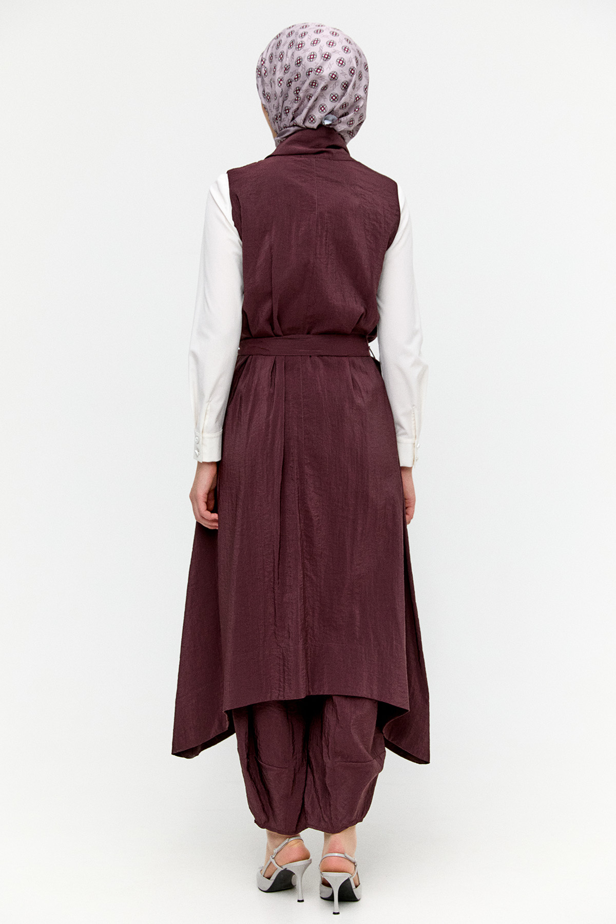 Degaje Yakalı Paraşüt Yelek, Tesettür Giyim