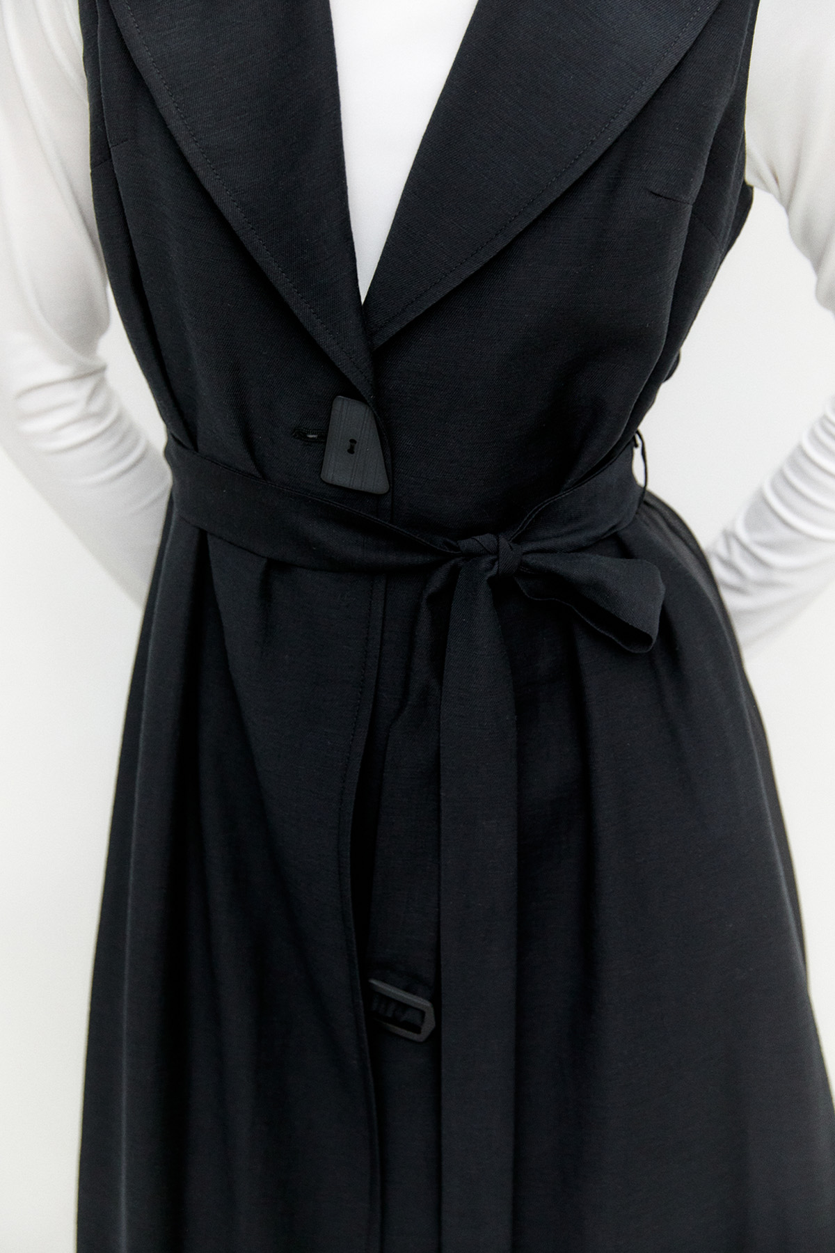 Şifon Sırtlı Ceket Yakalı Yelek, Tesettür Giyim